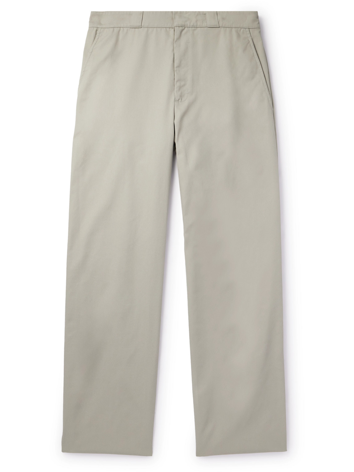 Straight-Leg Logo-Appliquéd Twill Trousers