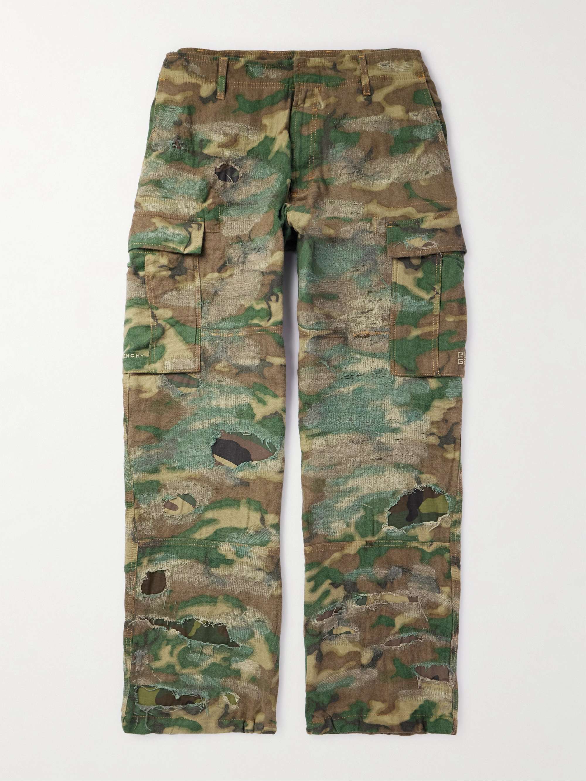 Distressed camouflage hot sale pants