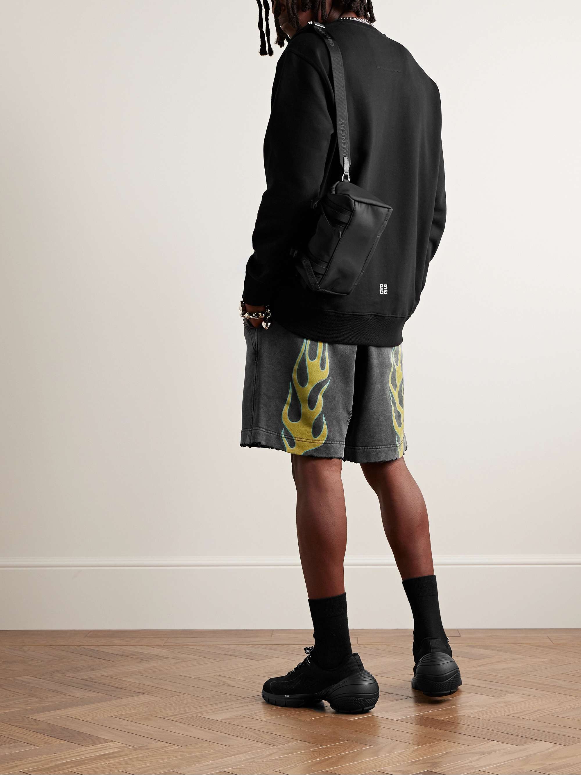 Givenchy logo-print cotton shorts - Neutrals