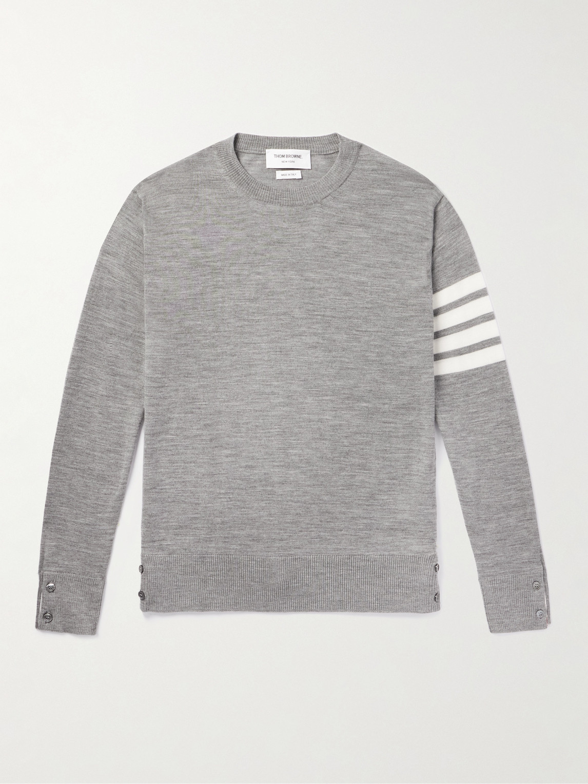 Thom Browne Slim-Fit Striped Merino Wool Sweater - Men