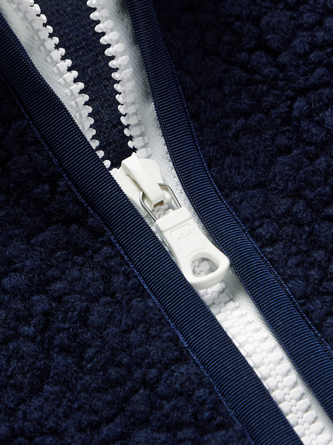 DRAKE'S LOGO-EMBROIDERED WOOL-BLEND FLEECE GILET 