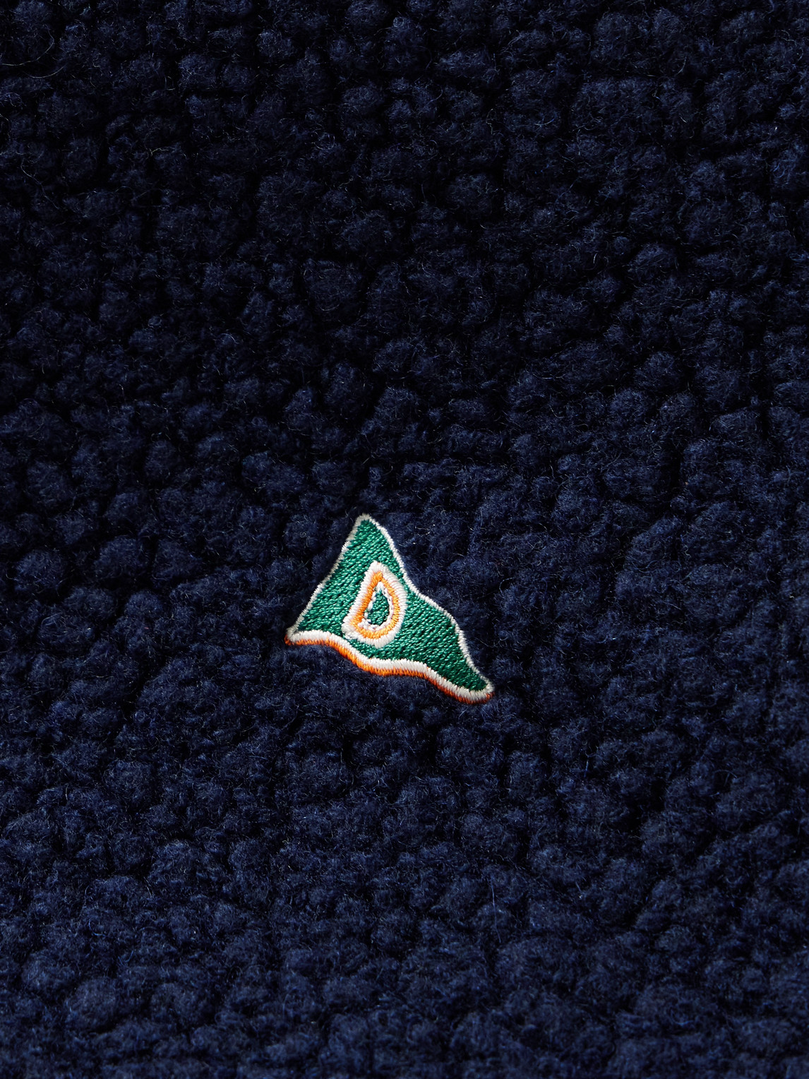 DRAKE'S LOGO-EMBROIDERED WOOL-BLEND FLEECE GILET 