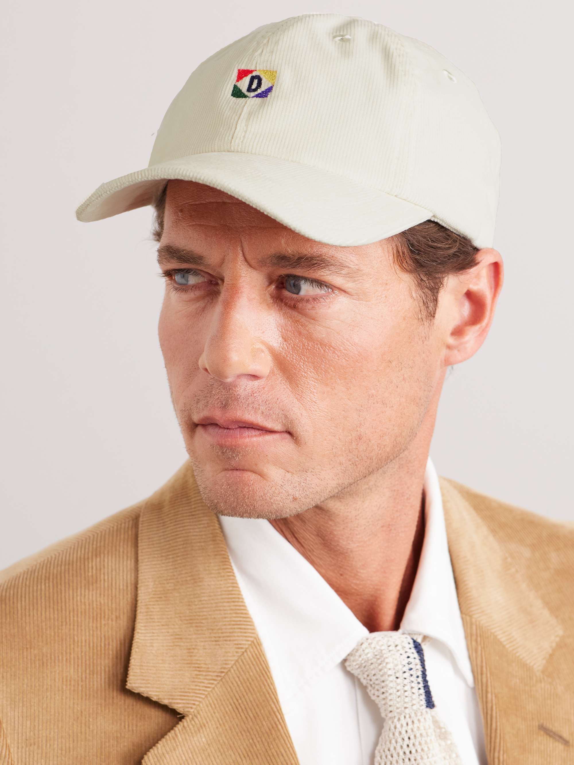 DRAKE'S Appliquéd CottonCorduroy Baseball Cap for Men MR PORTER