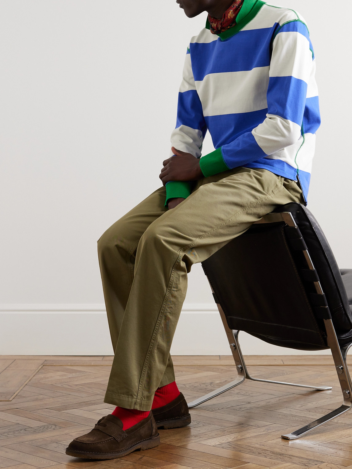 DRAKE'S CANAL SUEDE PENNY LOAFERS