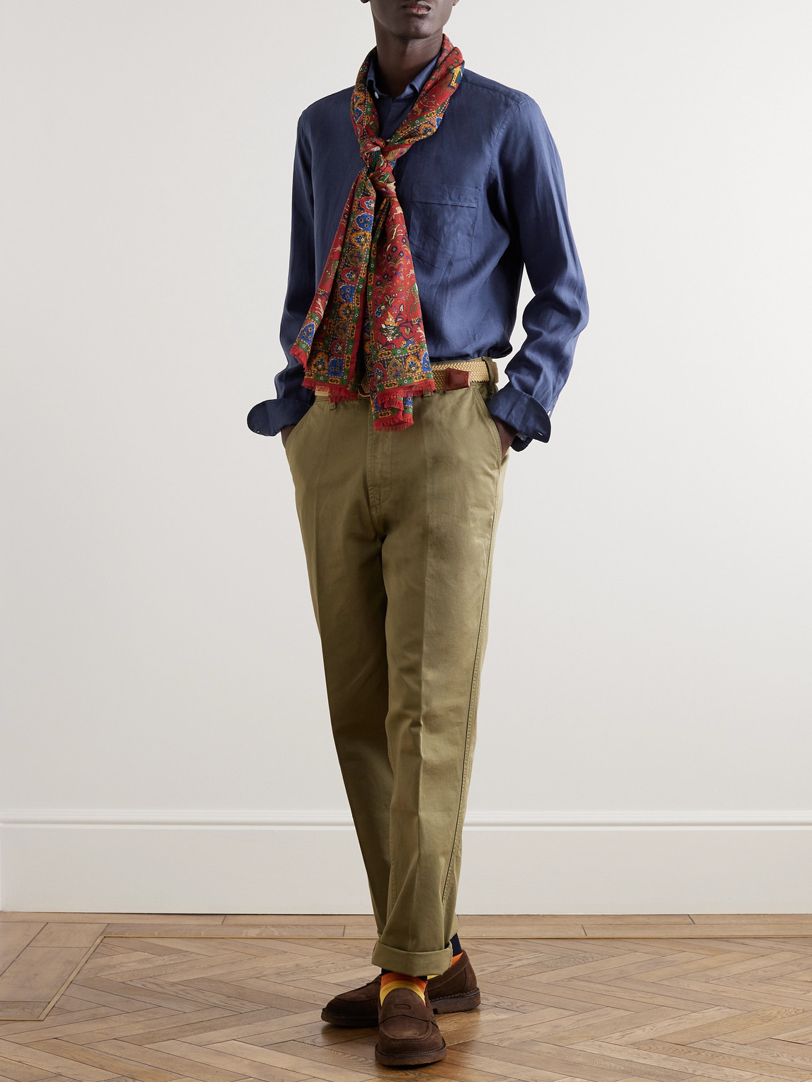 Crinkled Linen-Gauze Shirt — 2
