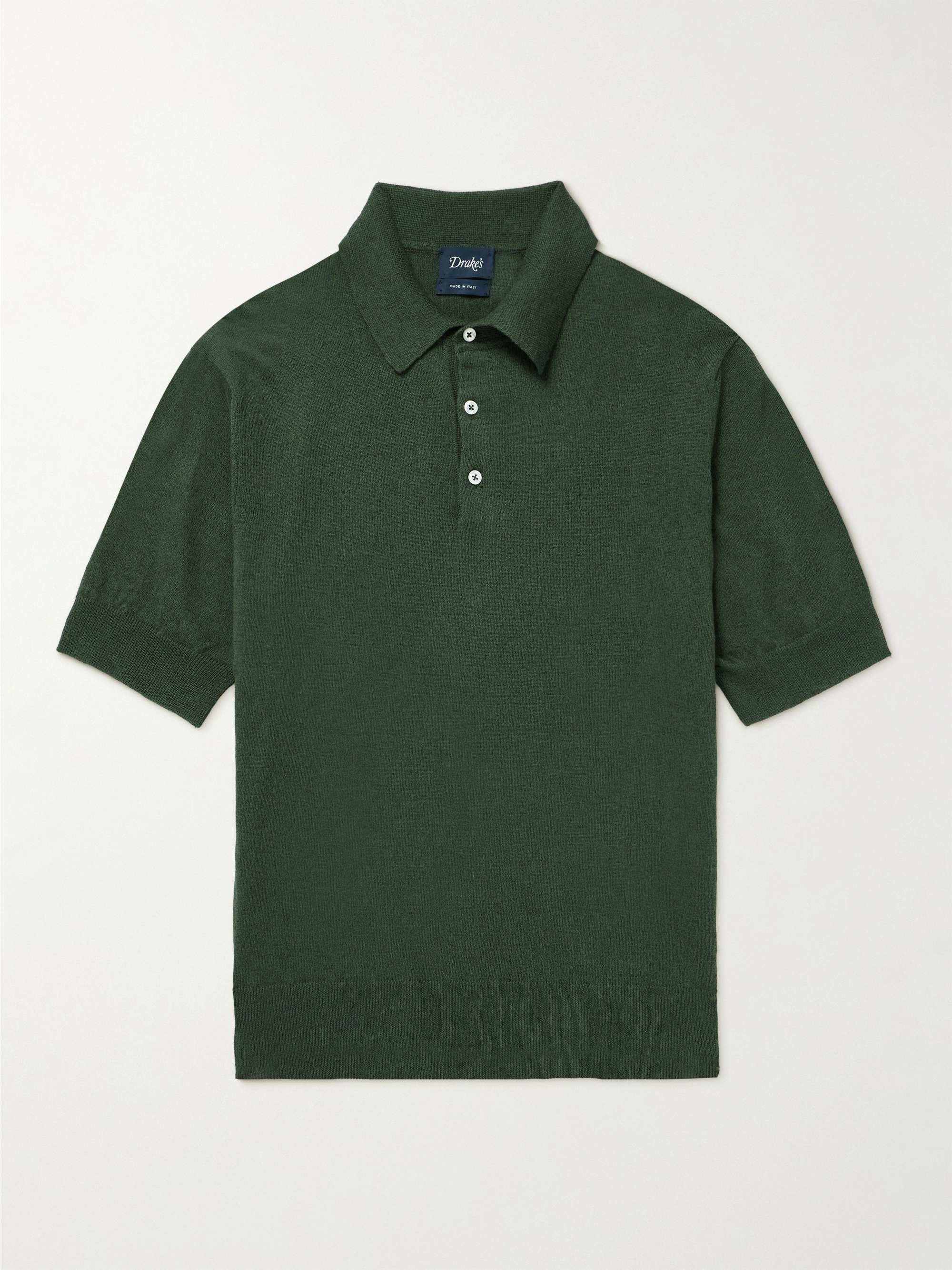 DRAKE'S Linen and Cotton-Blend Polo Shirt