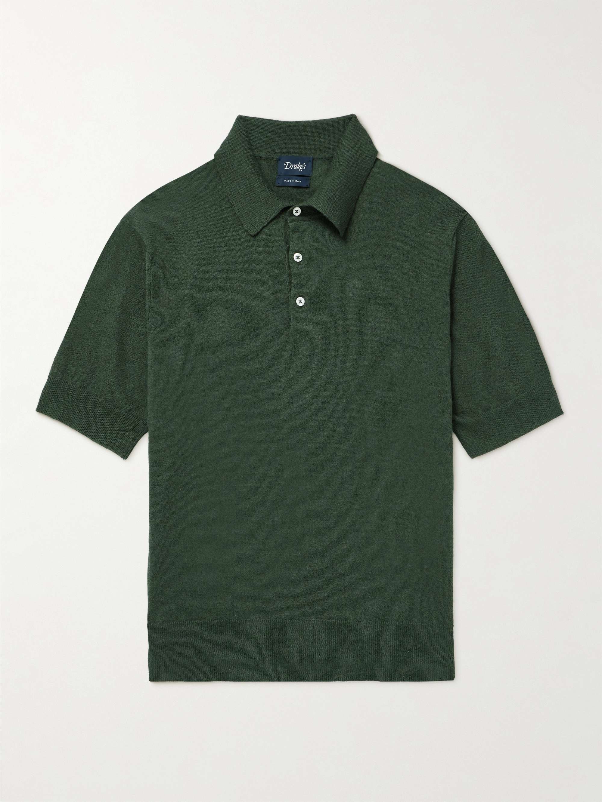 DRAKE'S Linen and Cotton-Blend Polo Shirt for Men | MR PORTER