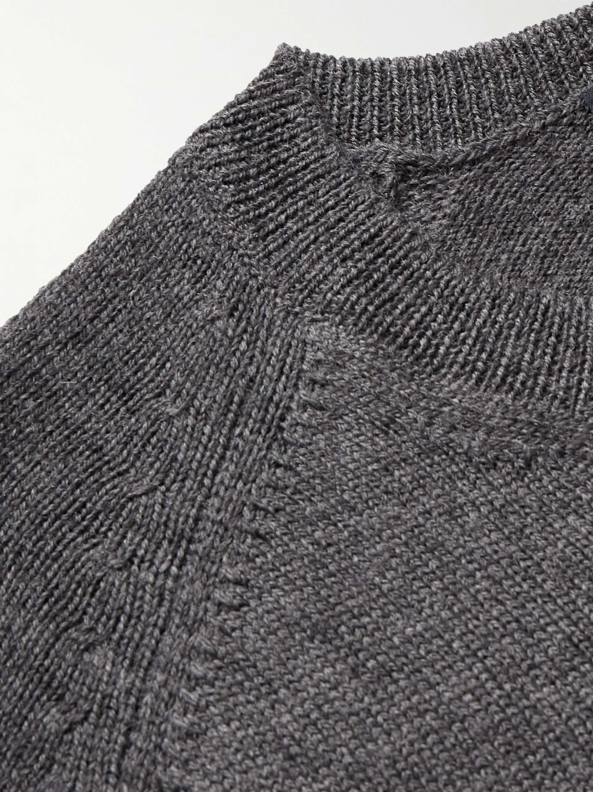 DRAKE'S Slim-Fit Mélange Merino Wool Sweater