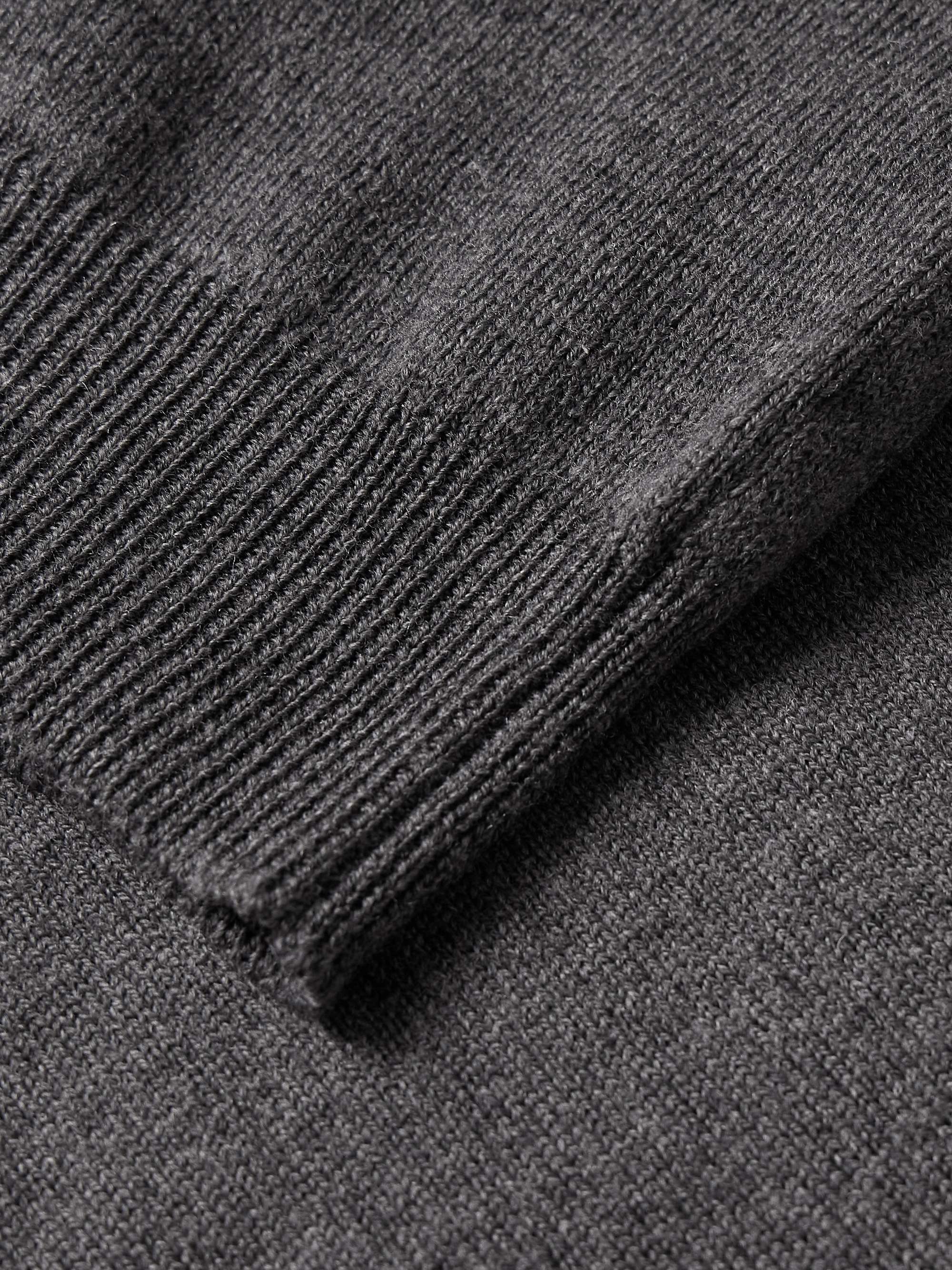 DRAKE'S Slim-Fit Mélange Merino Wool Sweater