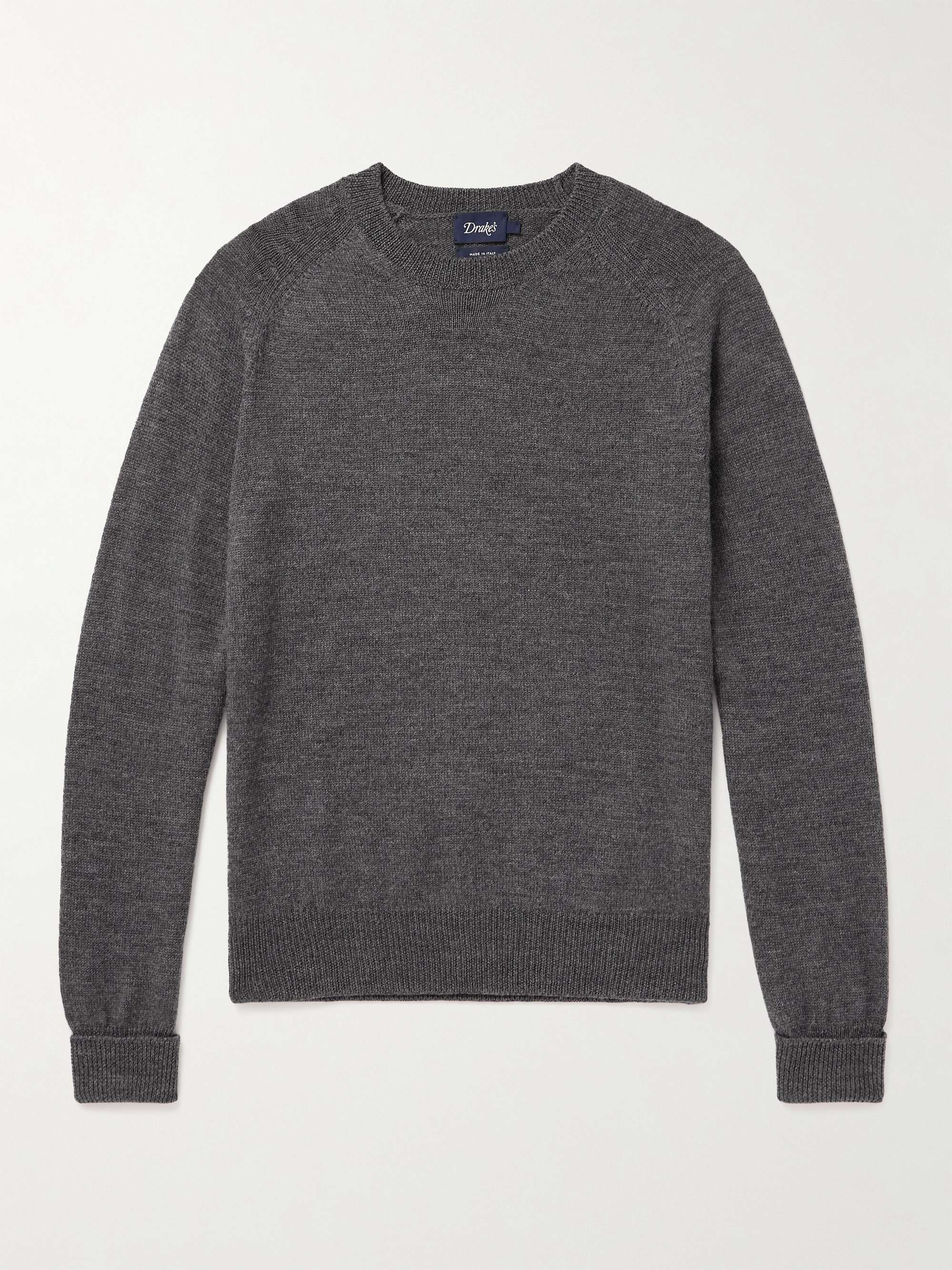 DRAKE'S Slim-Fit Mélange Merino Wool Sweater