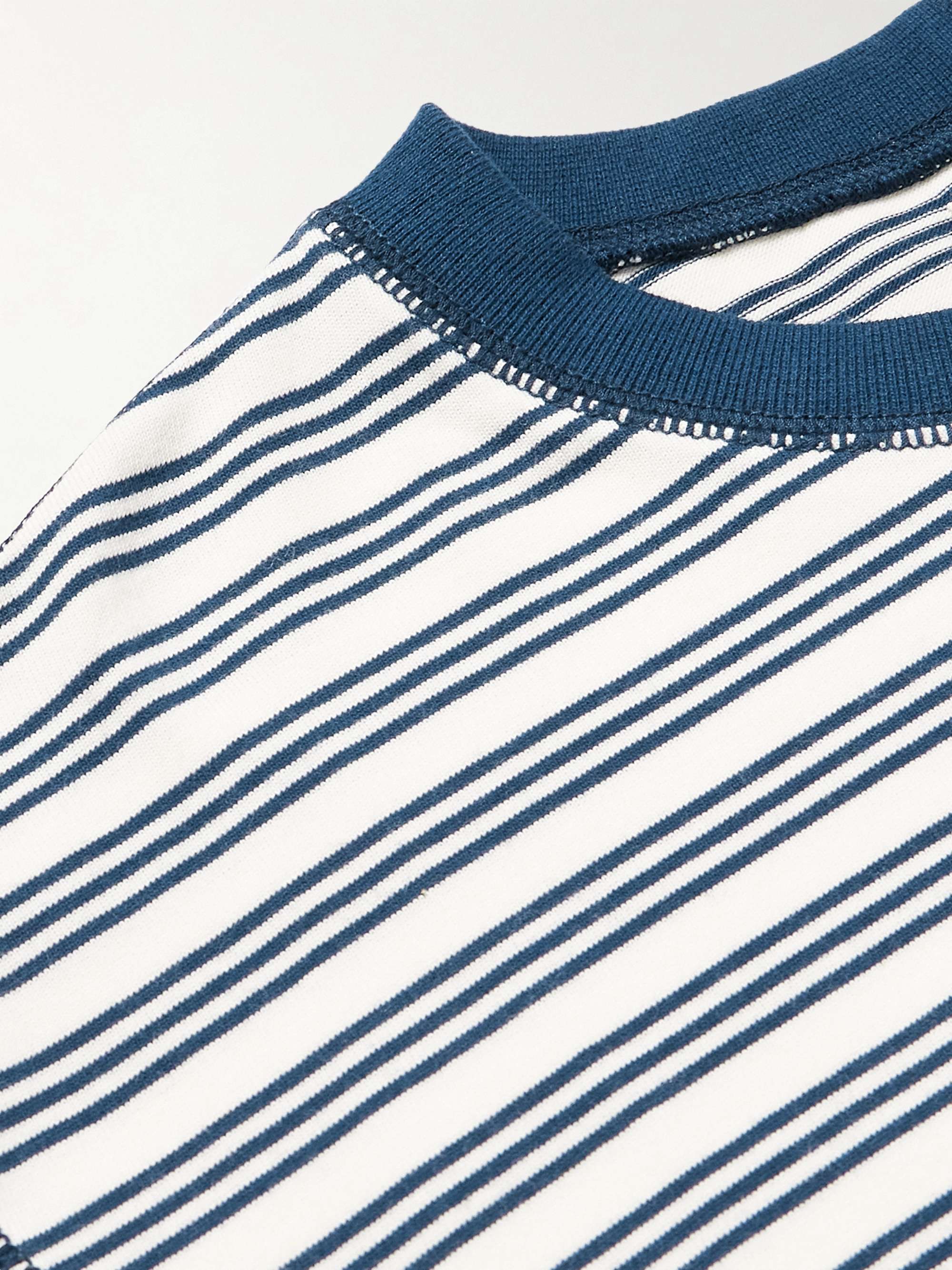 DRAKE'S Striped Cotton-Jersey T-Shirt