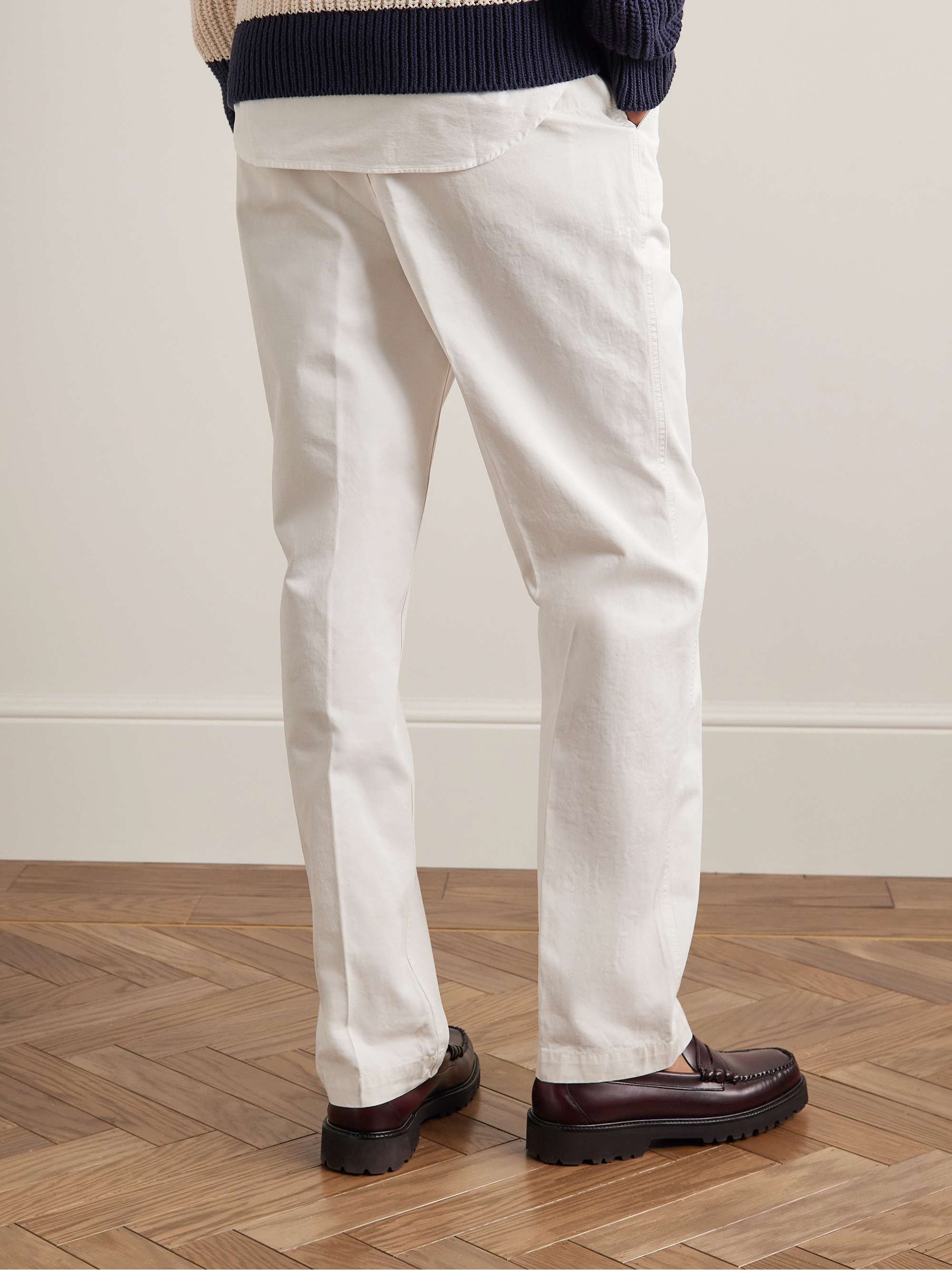 DRAKE'S Straight-Leg Cotton-Twill Chinos for Men | MR PORTER