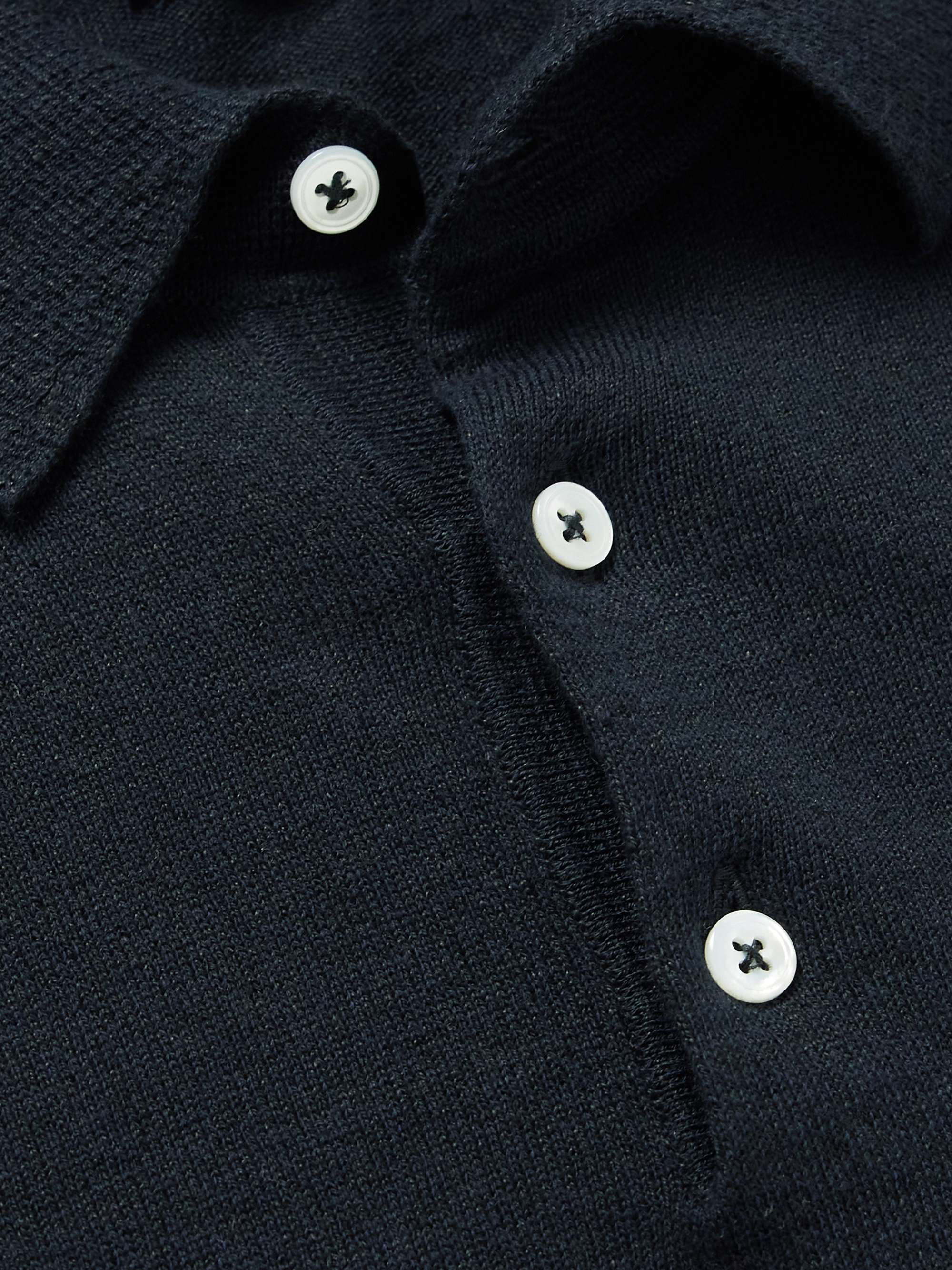 DRAKE'S Linen and Cotton-Blend Polo Shirt