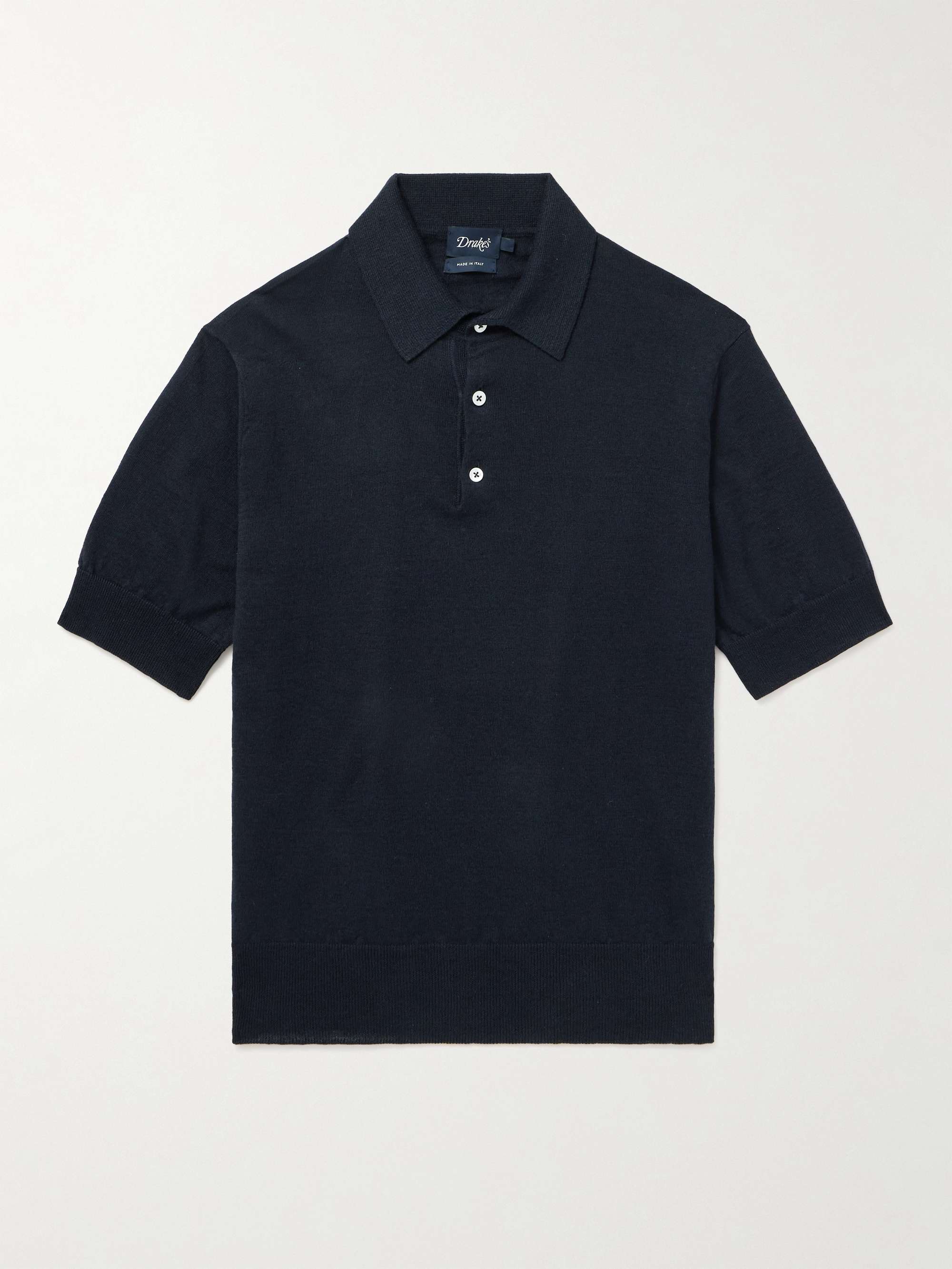 DRAKE'S Linen and Cotton-Blend Polo Shirt for Men | MR PORTER