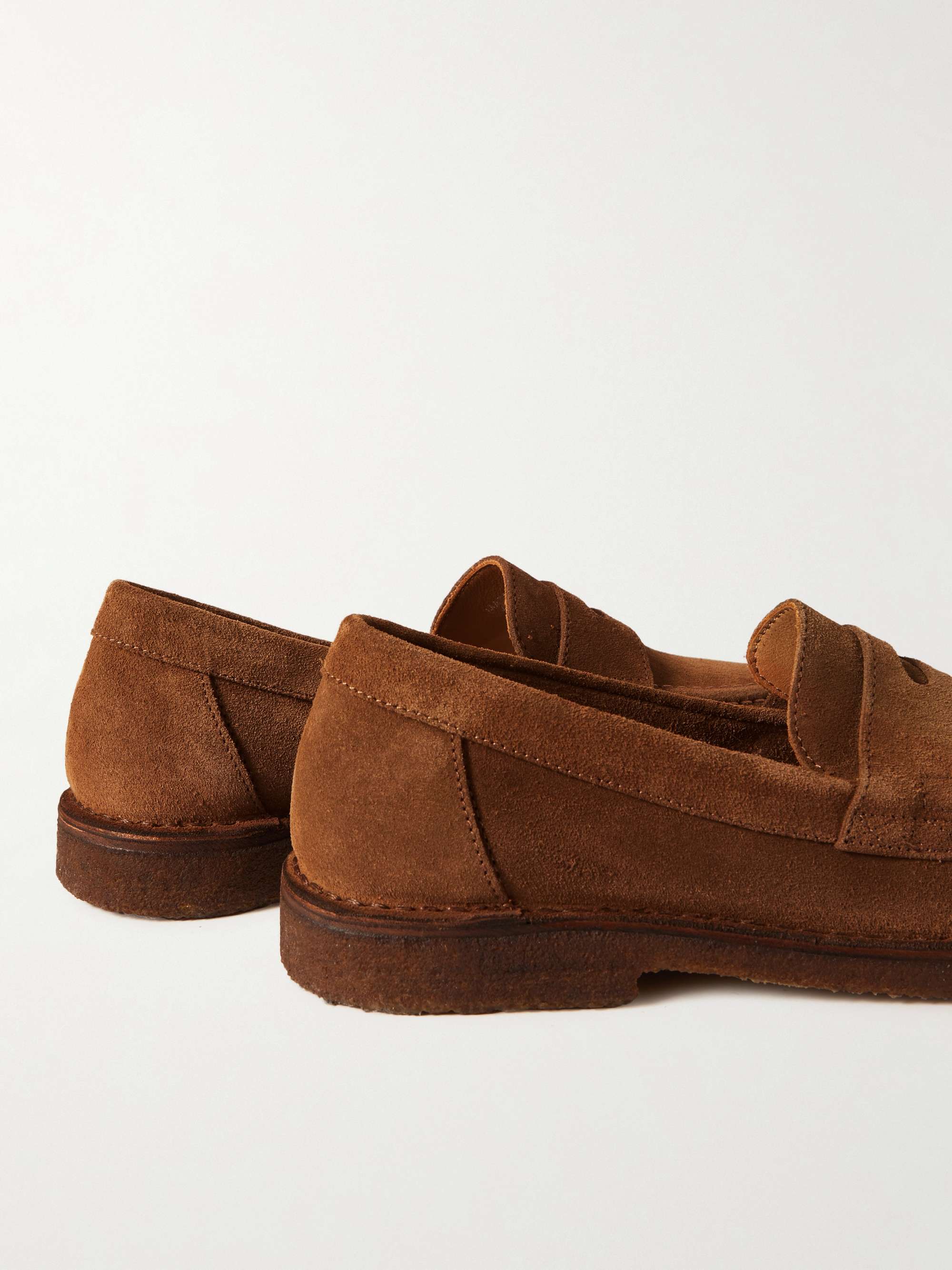 DRAKE'S Suede Penny Loafers