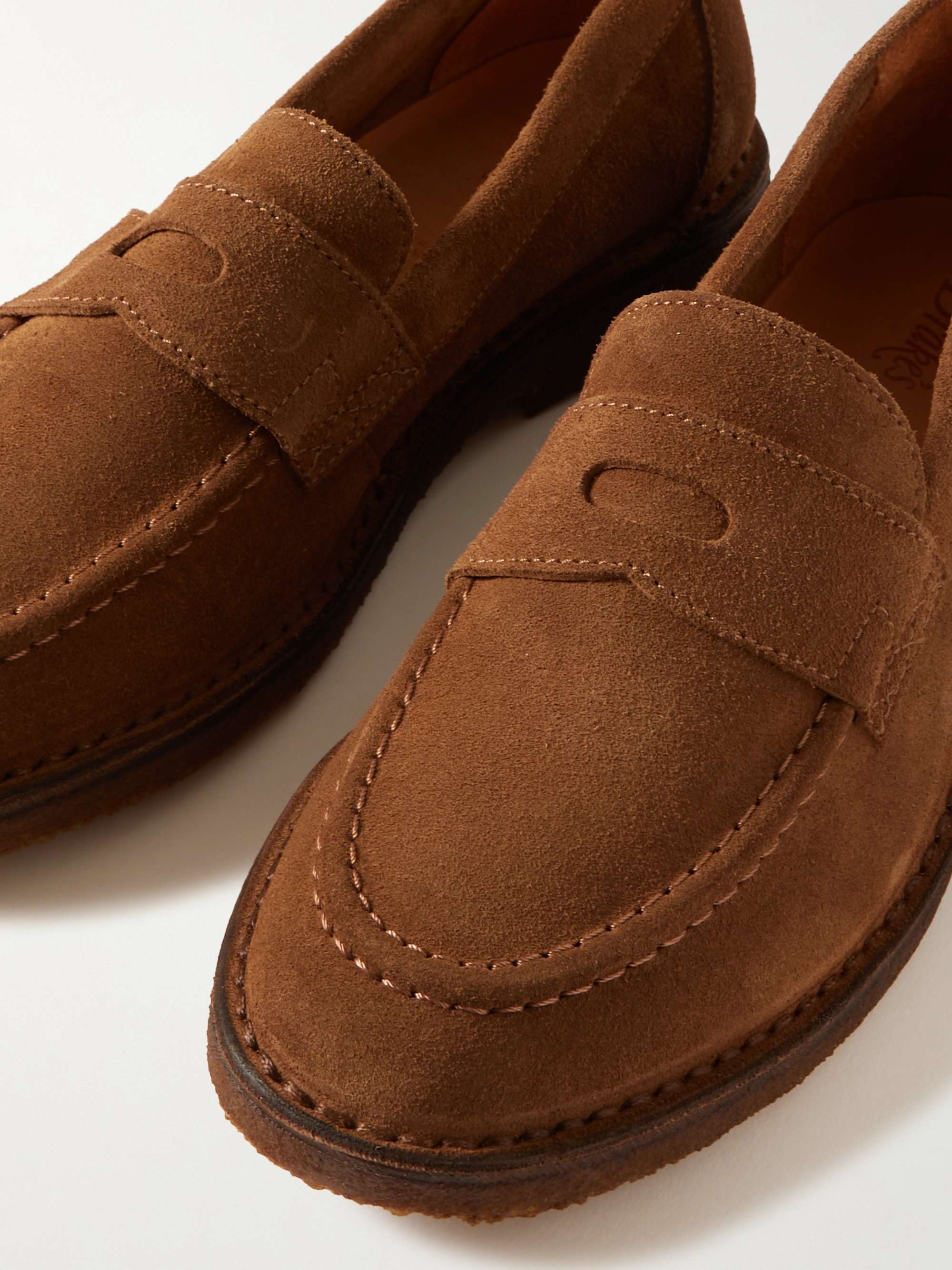 DRAKE'S Suede Penny Loafers