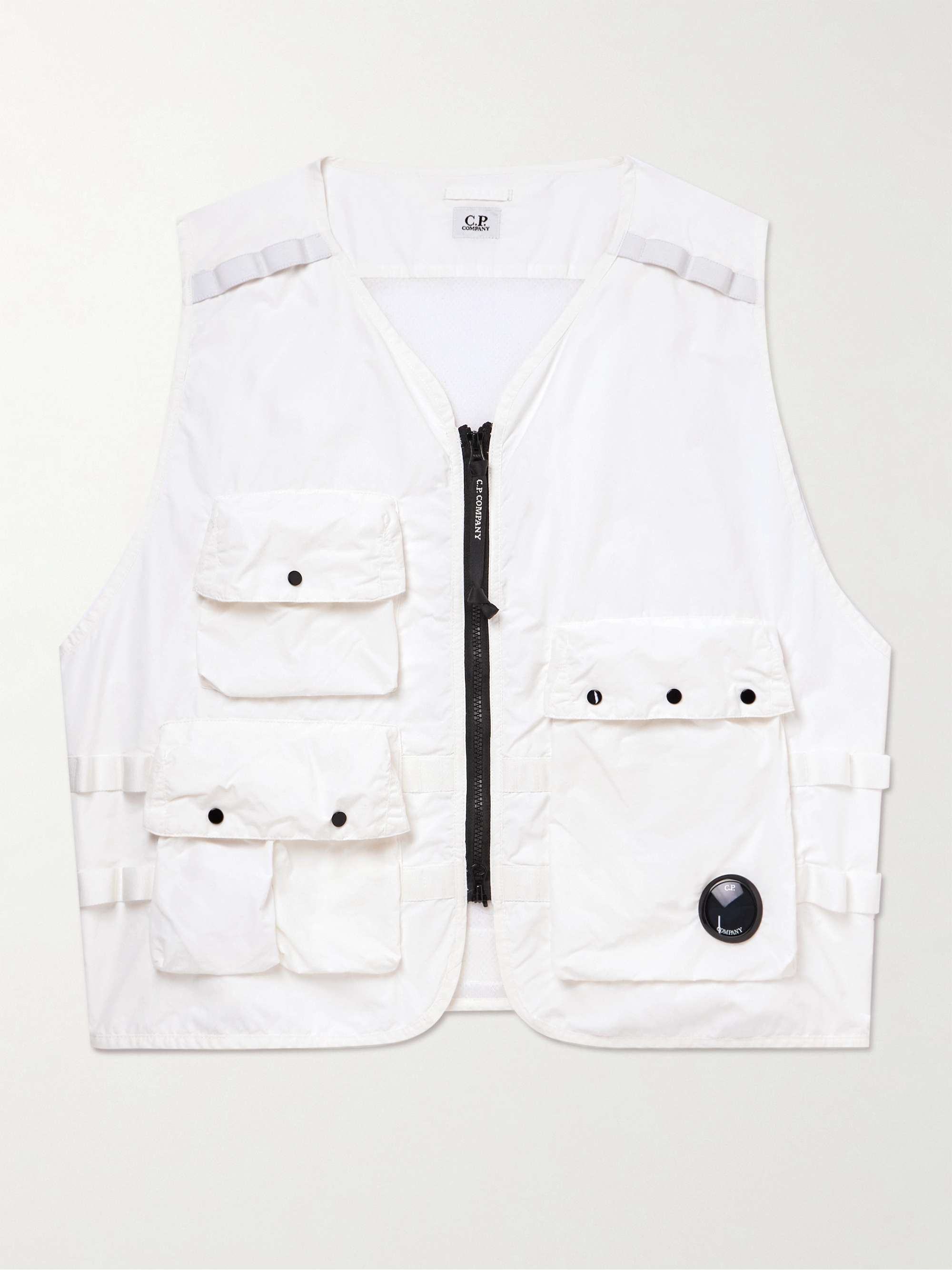 C.P. COMPANY Logo-Appliquéd Shell and Mesh Gilet for Men | MR PORTER