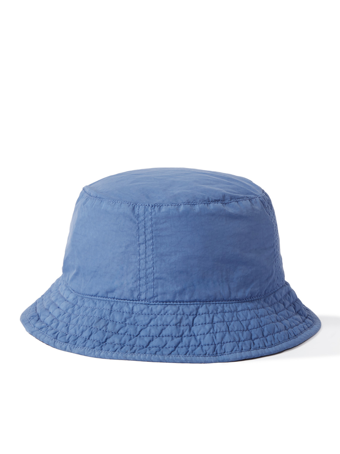 C.p. Company Logo-embroidered Garment-dyed Chrome-r Bucket Hat In Blue