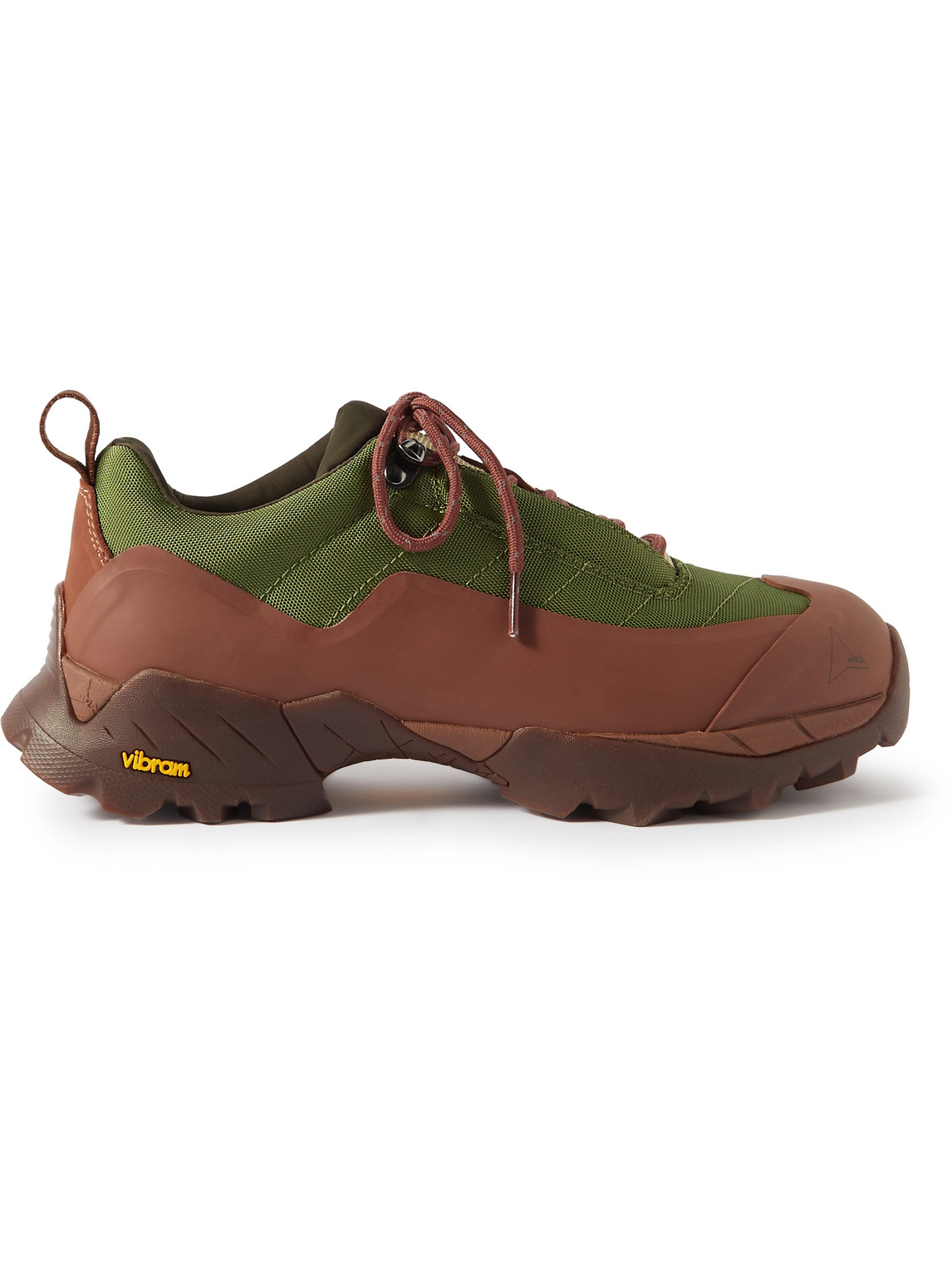 Roa Khatarina Rubber And Ripstop Sneakers In Brown