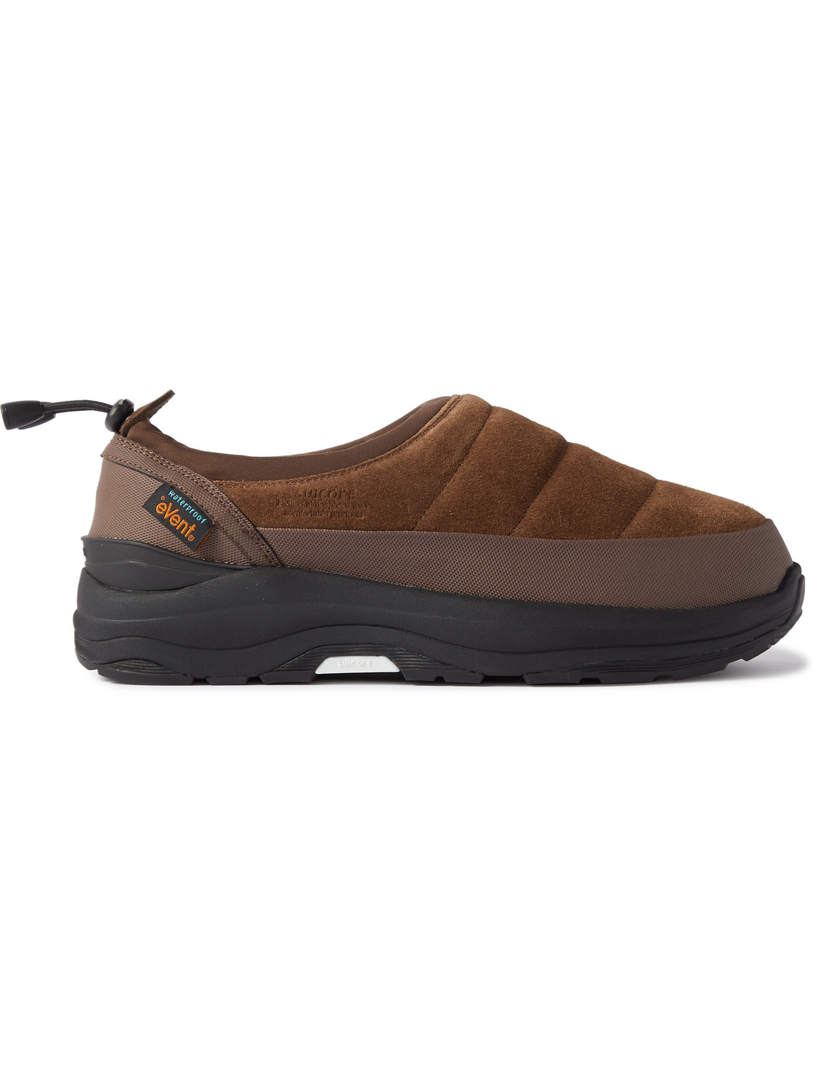 SUICOKE – Pepper-Sev Leather-Trimmed Quilted Suede Slip-On Sneakers