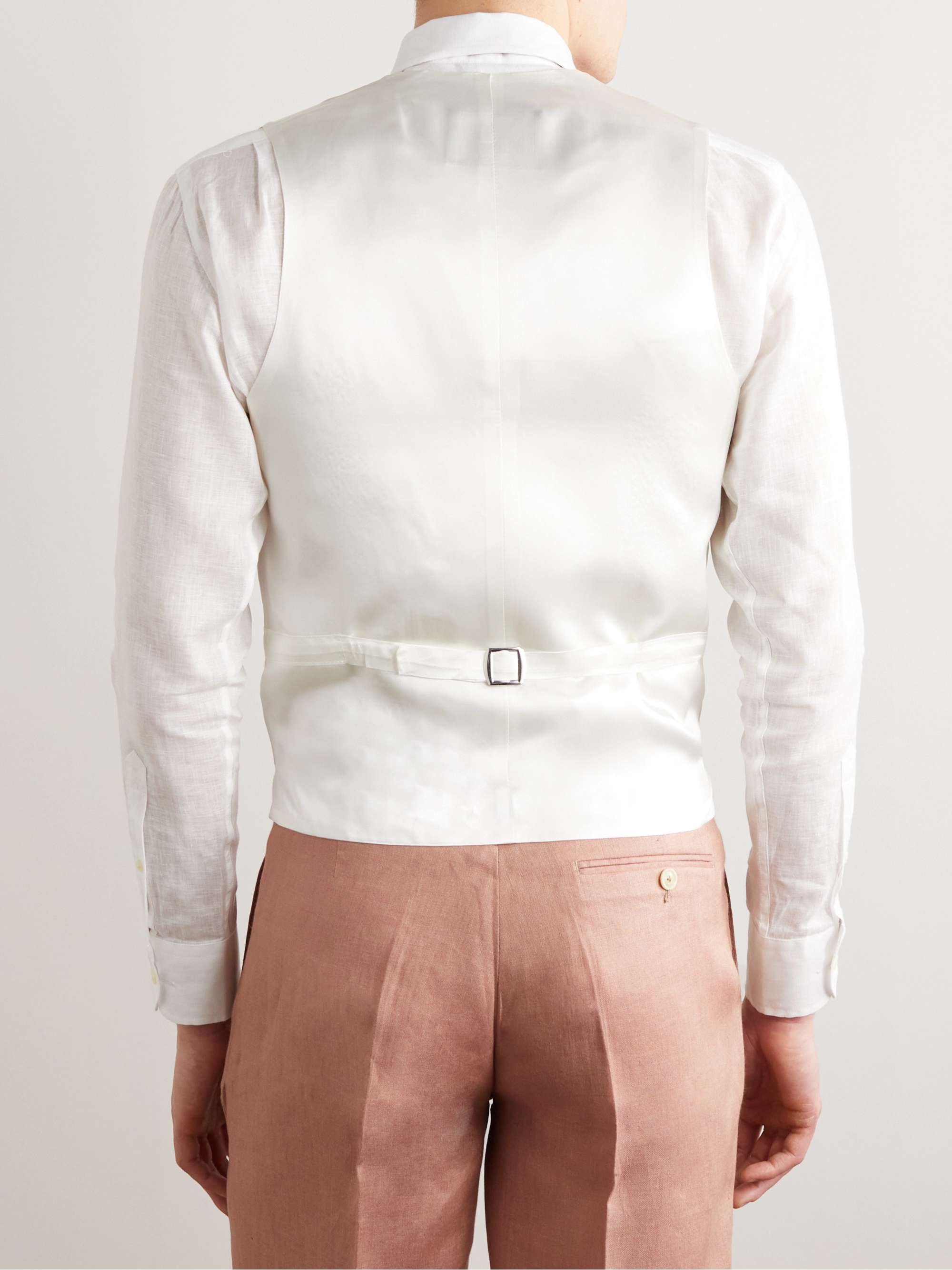 FAVOURBROOK Wolferton Double-Breasted Linen Waistcoat