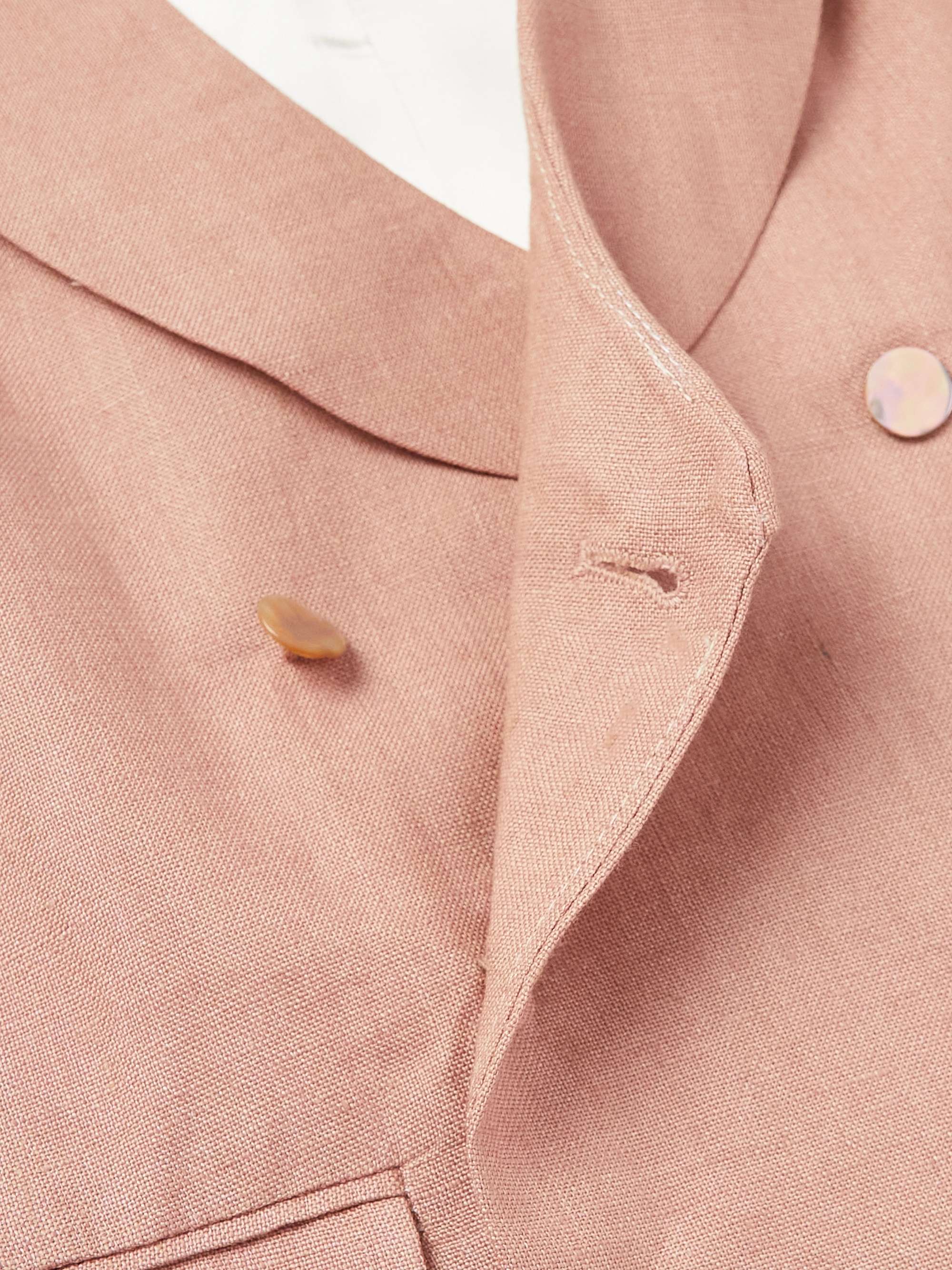 FAVOURBROOK Wolferton Double-Breasted Linen Waistcoat