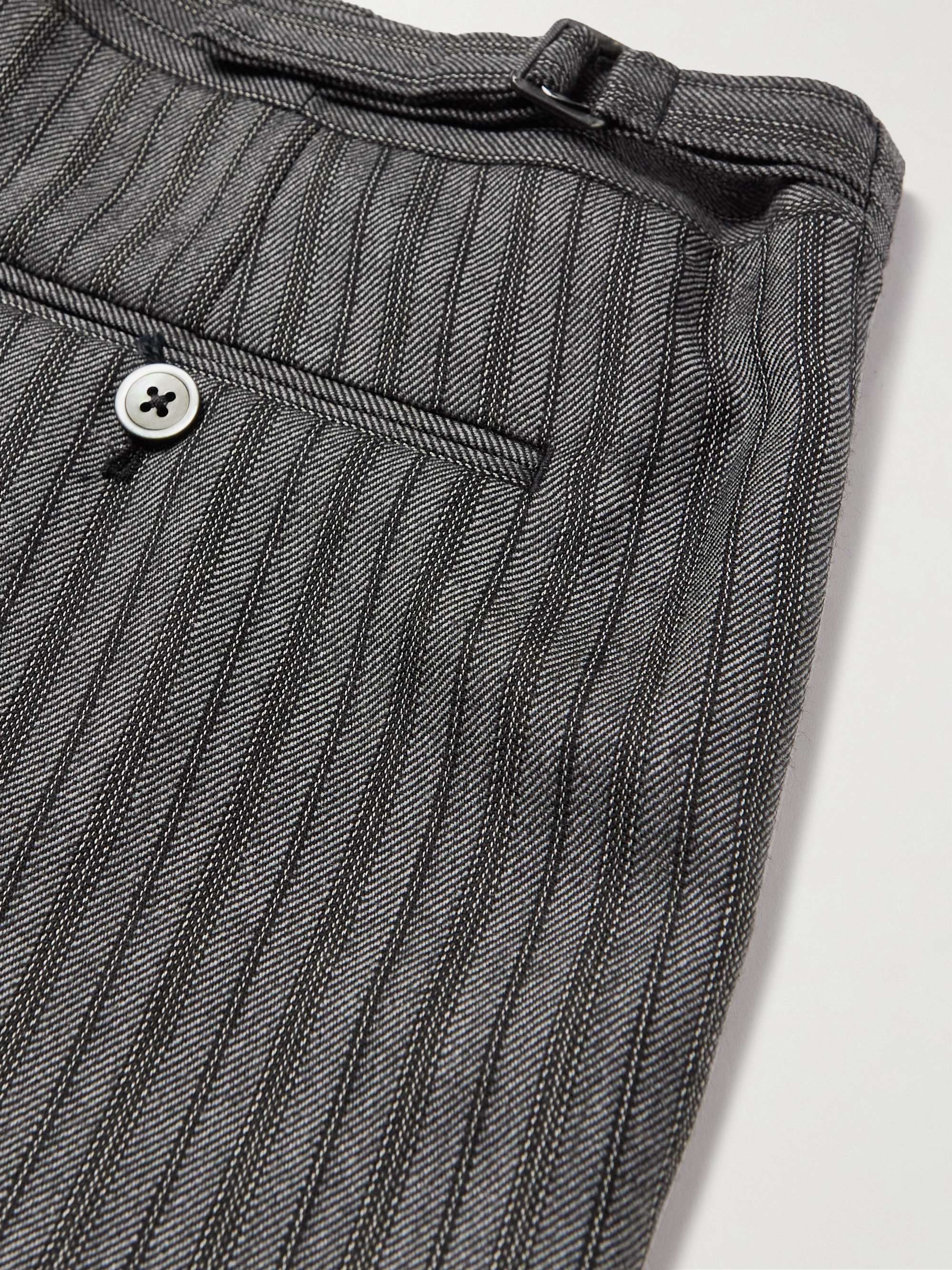 FAVOURBROOK Westminster Straight-Leg Striped Wool Trousers