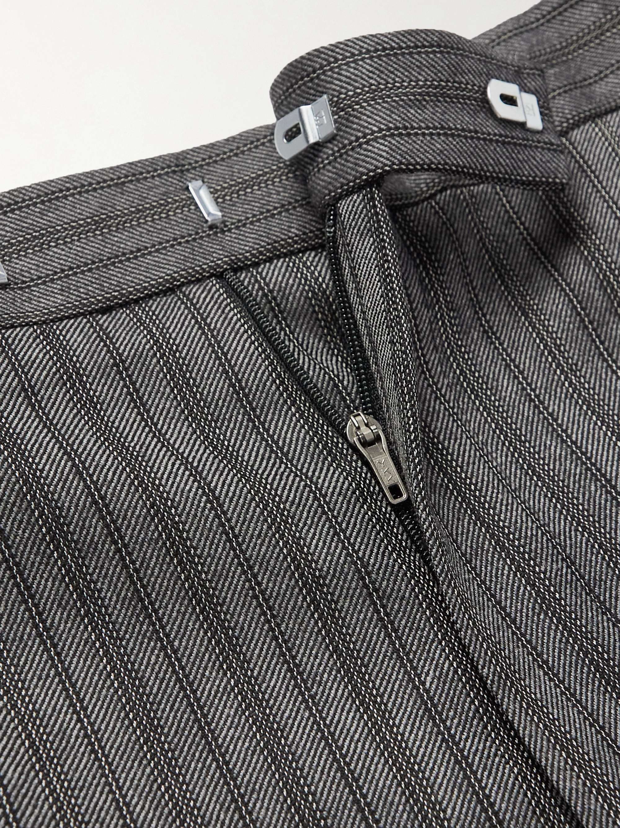 FAVOURBROOK Westminster Straight-Leg Striped Wool Trousers
