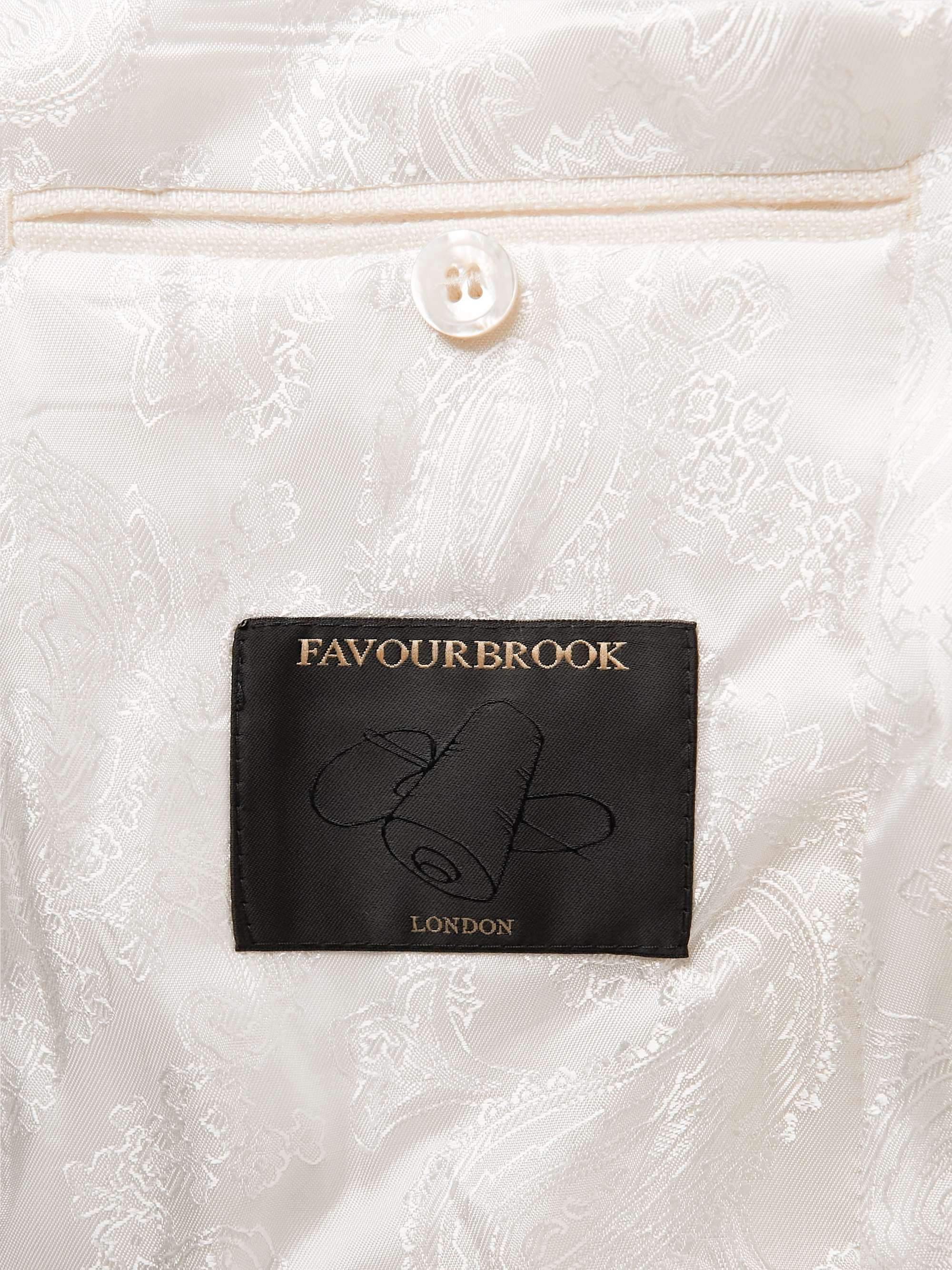 FAVOURBROOK Randwick Herringbone Linen and Silk-Blend Tuxedo Jacket