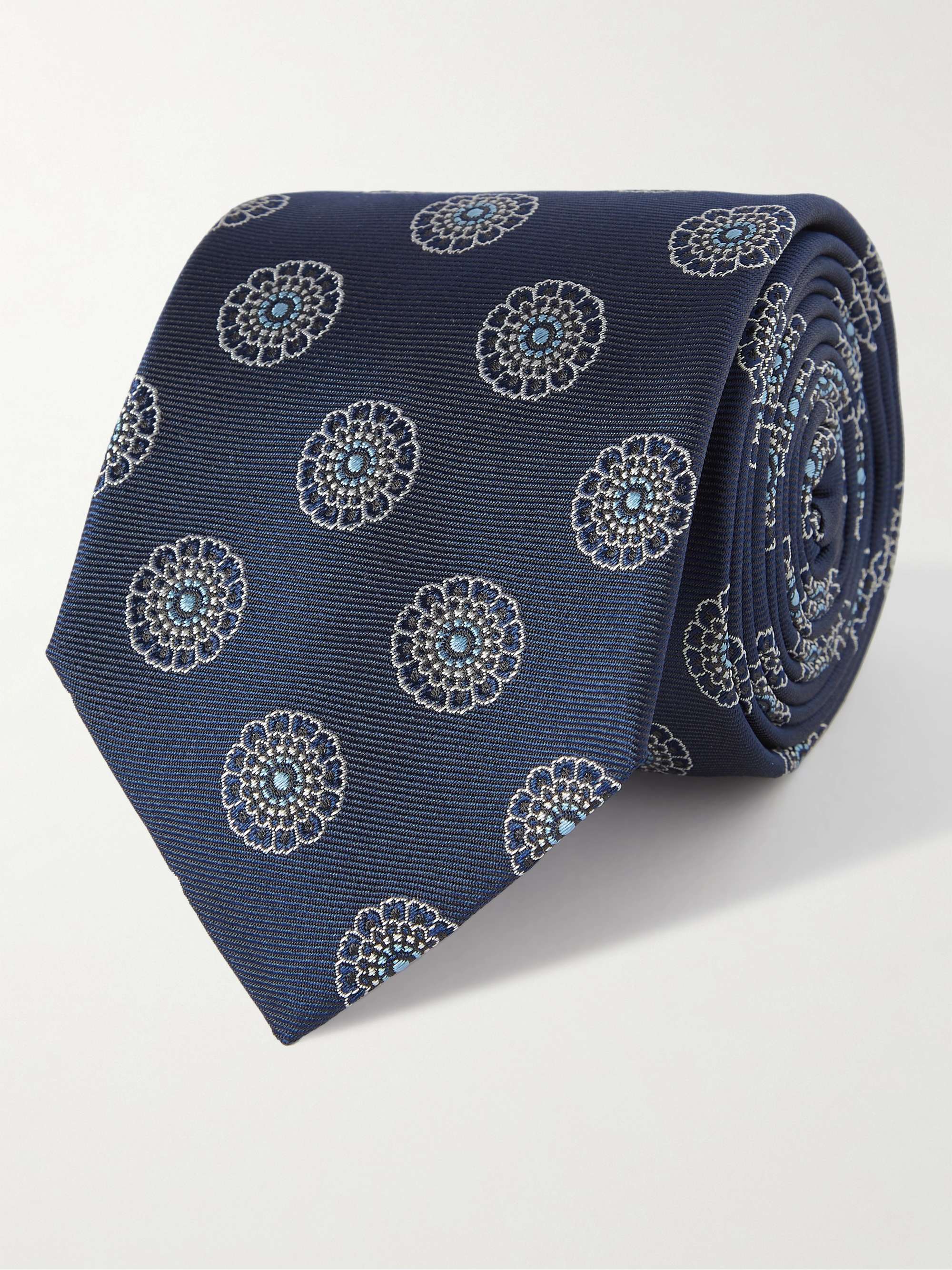 FAVOURBROOK Waldegrave 8.5cm Embroidered Silk-Faille Tie
