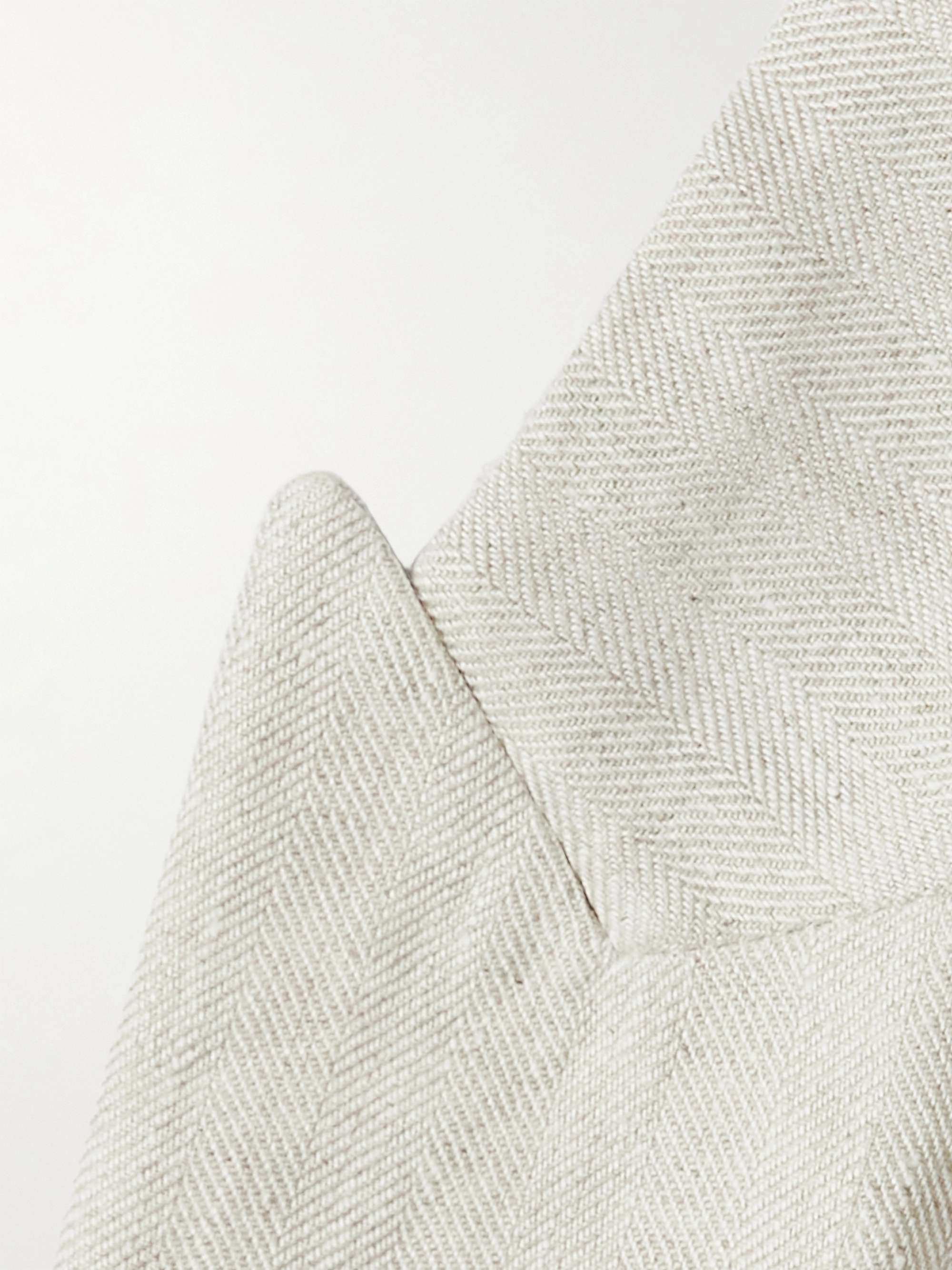 FAVOURBROOK Dawlish Ebury Slim-Fit Herringbone Linen Suit Jacket