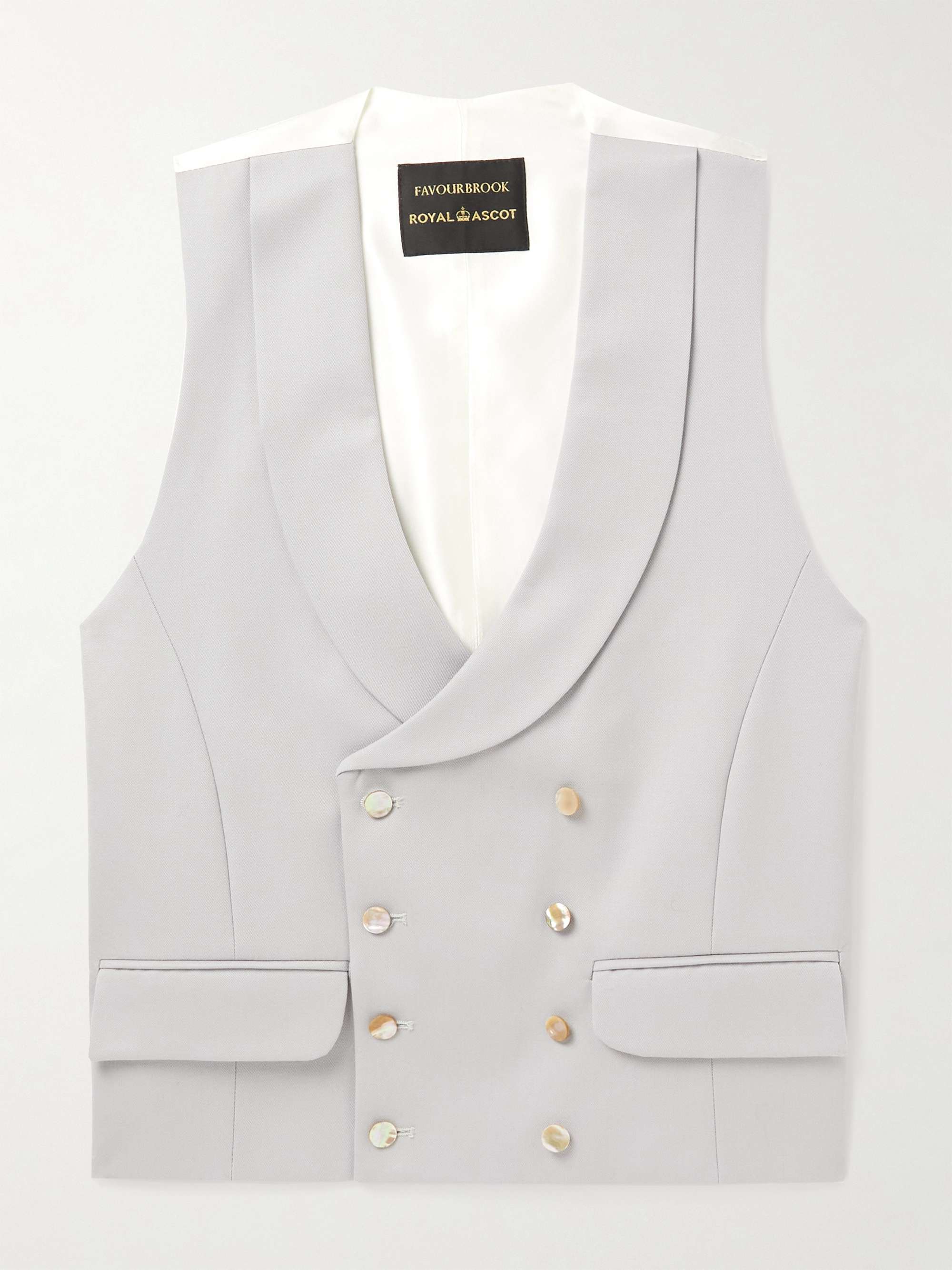 FAVOURBROOK Wolferton Double-Breasted Linen Waistcoat