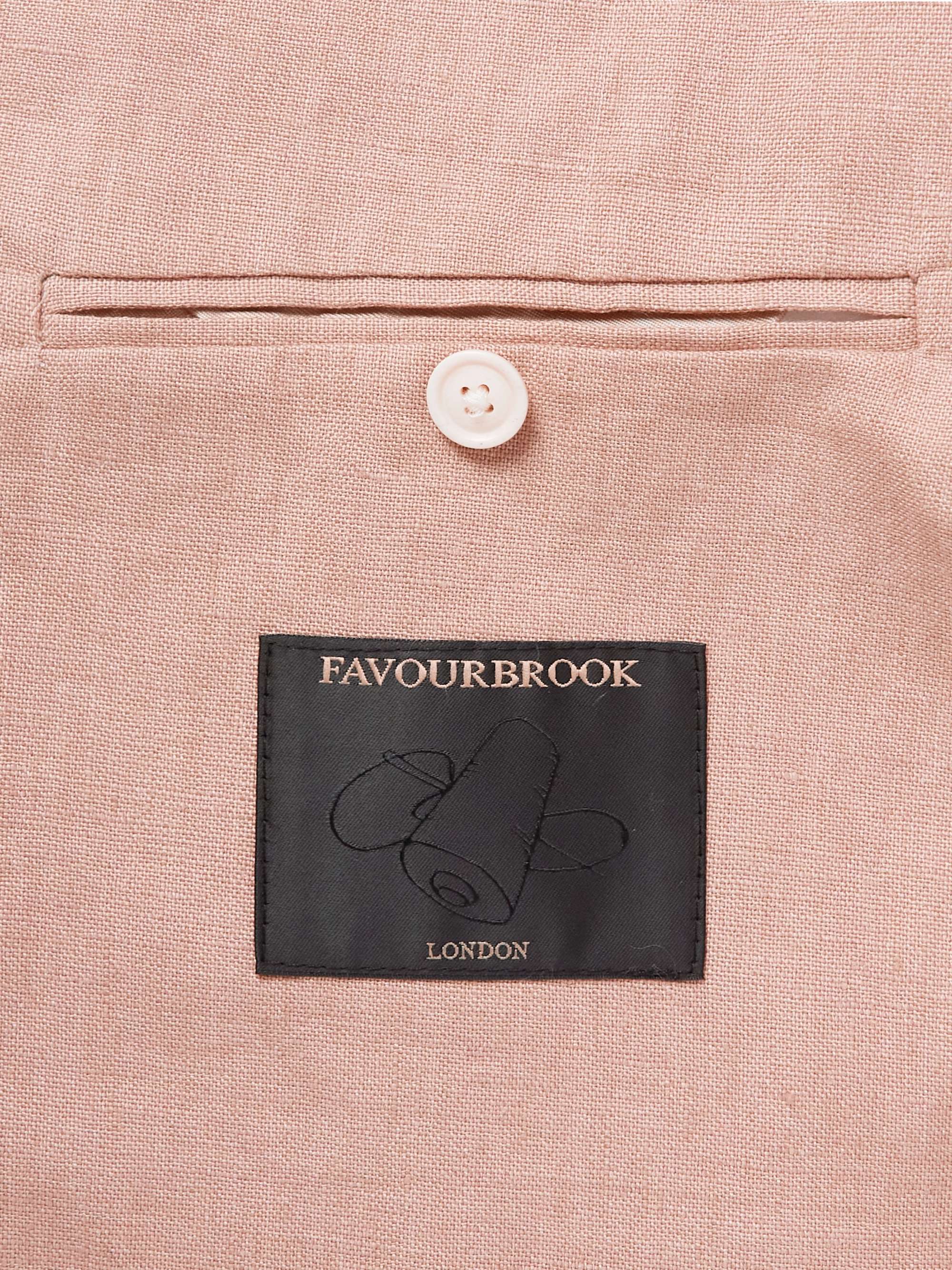FAVOURBROOK Dawlish Ebury Slim-Fit Herringbone Linen Suit Jacket