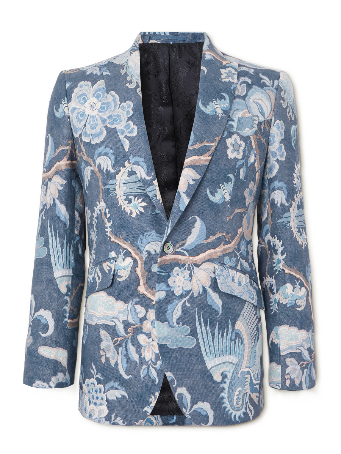 Chifu Newport Printed Linen Blazer