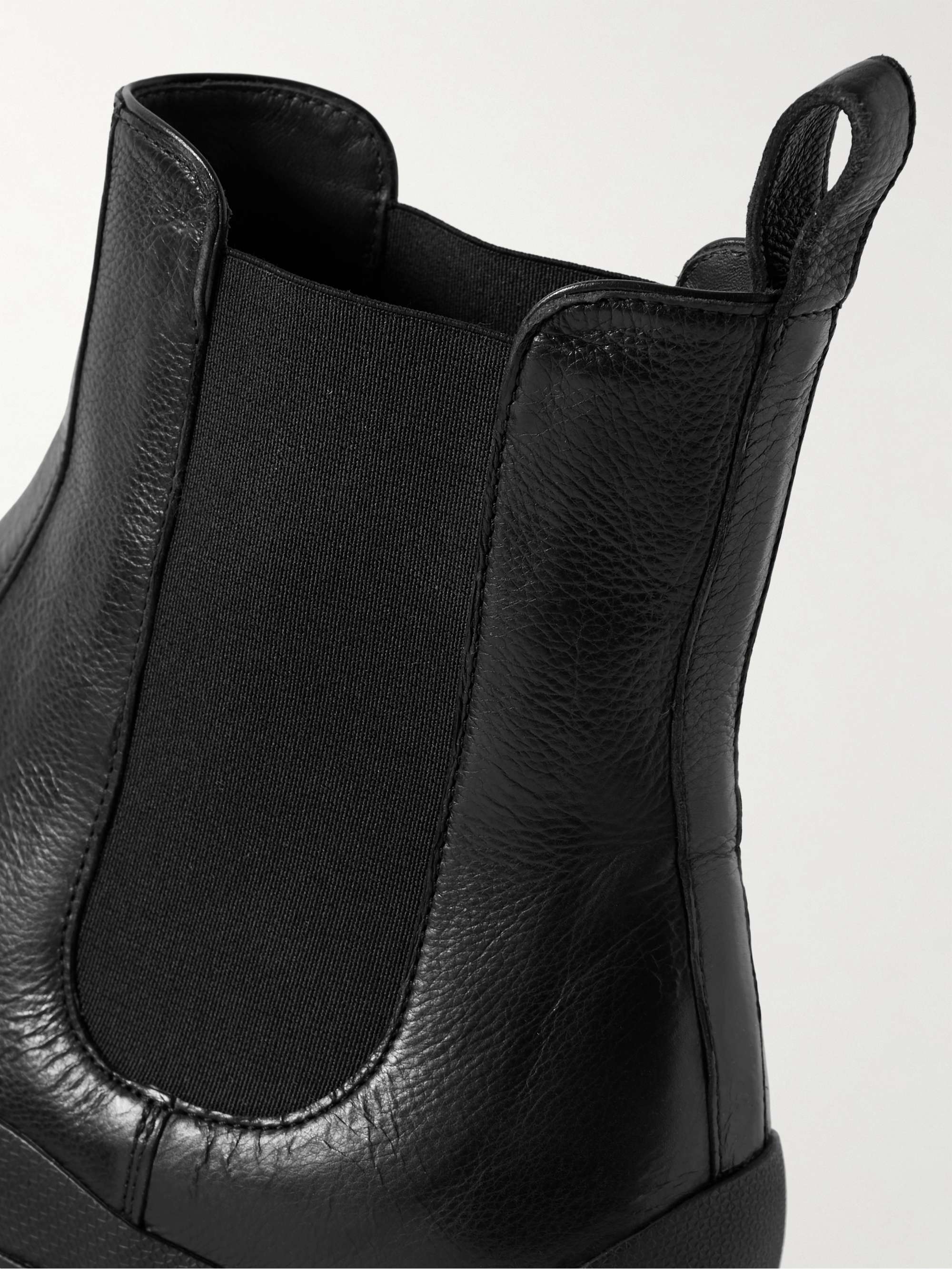 Greta Textured-Leather Chelsea Boots