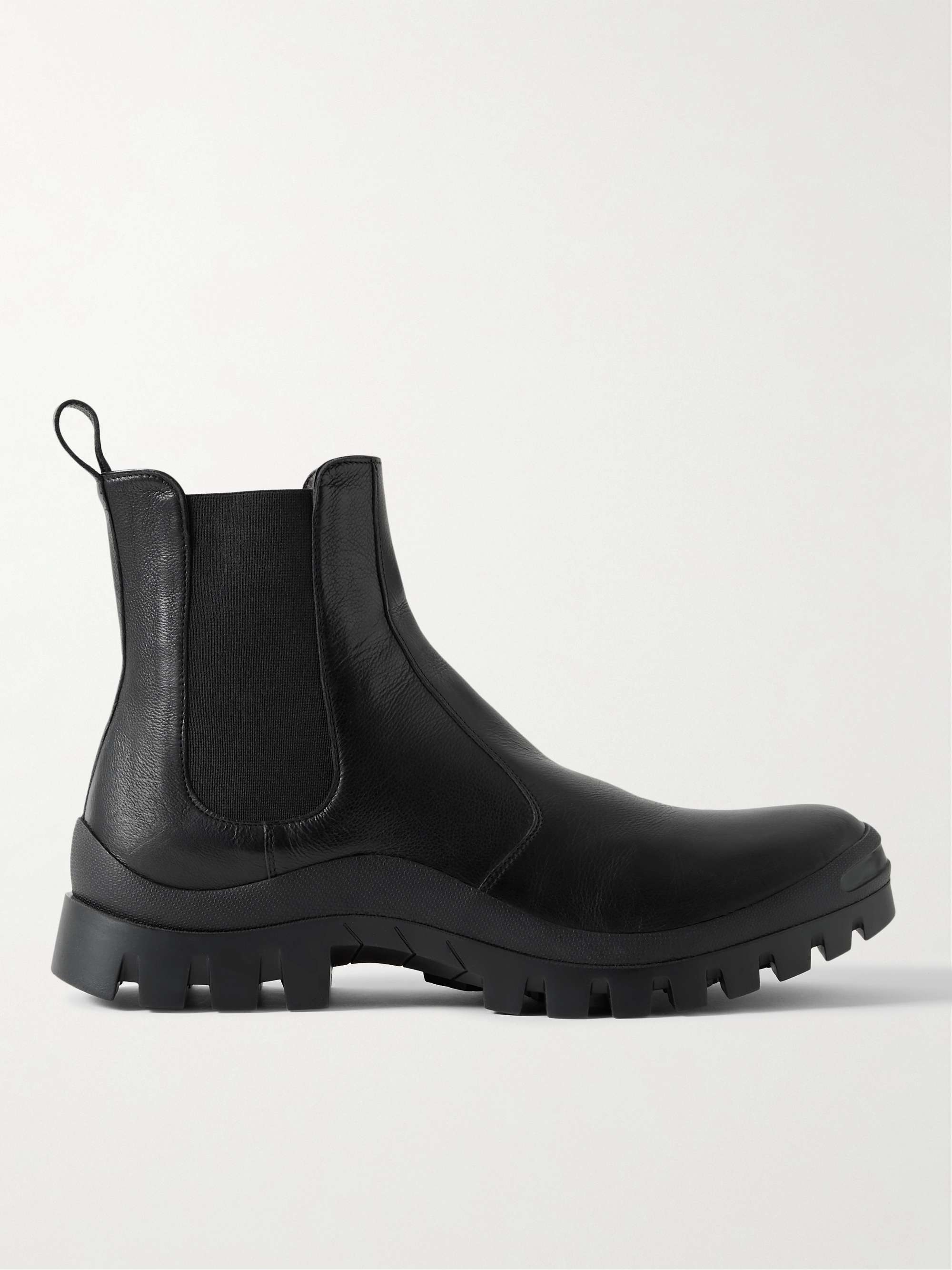 Greta Textured-Leather Chelsea Boots