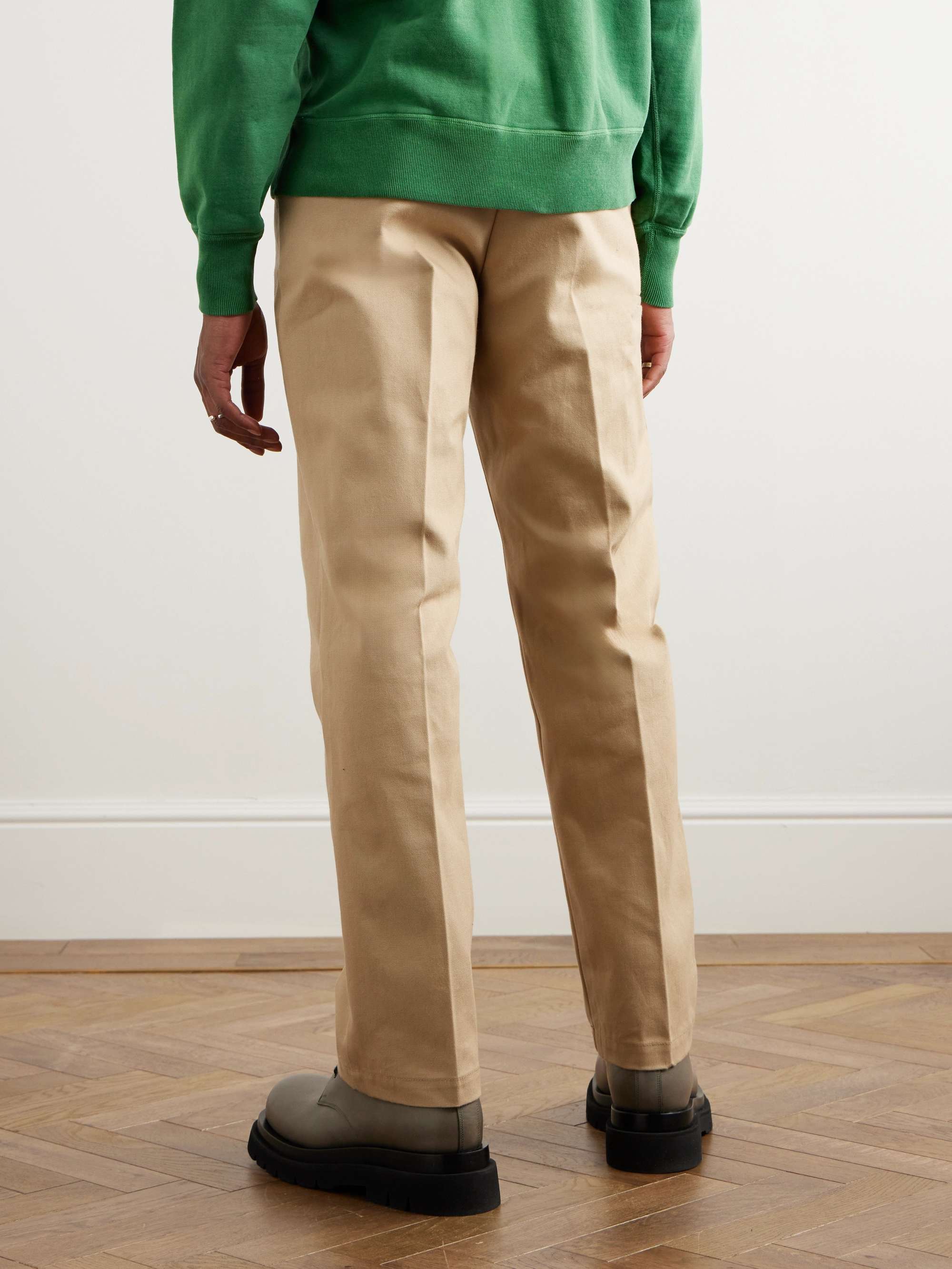 SAINT MXXXXXX Straight-Leg Pleated Cotton-Canvas Trousers