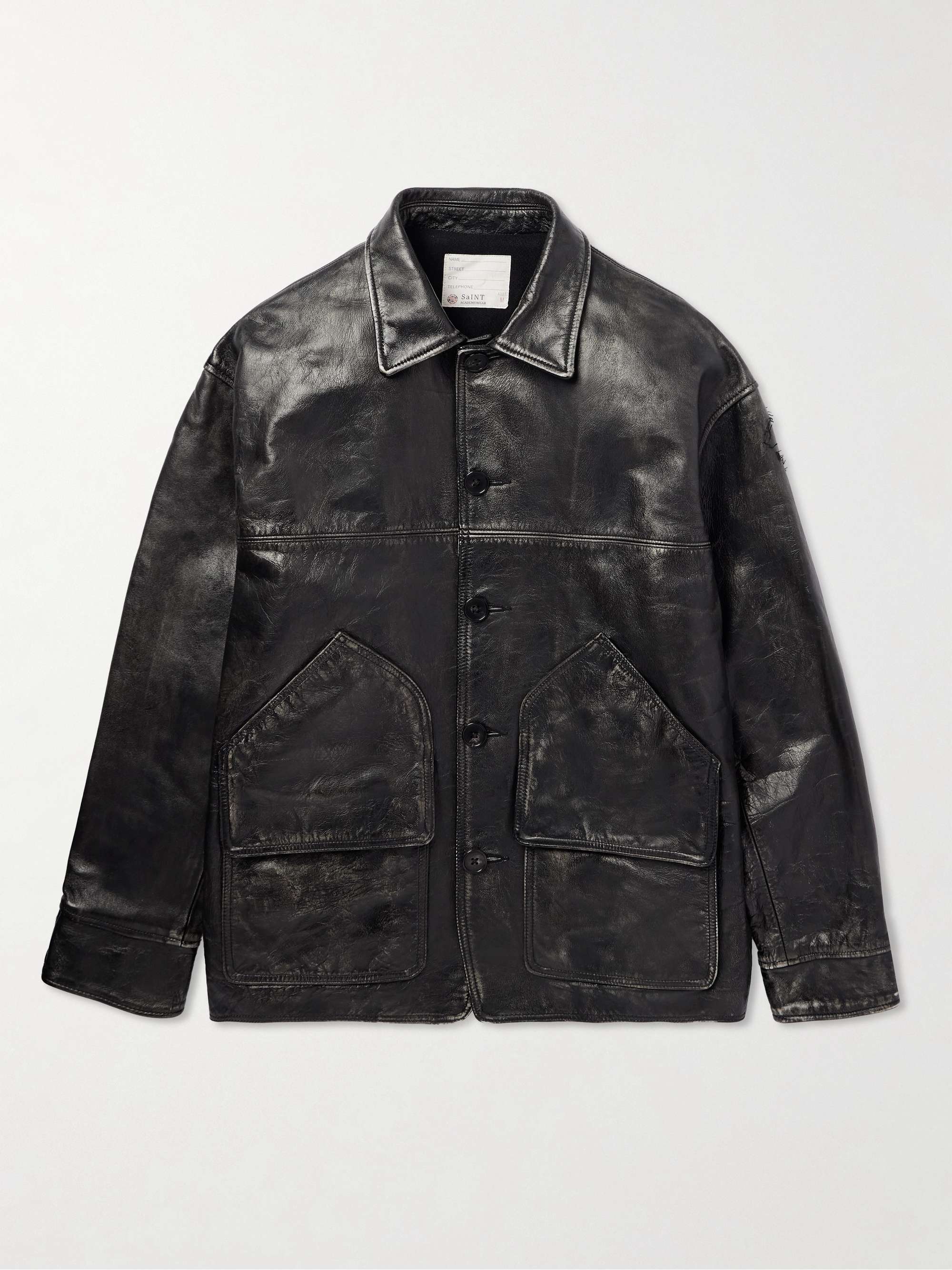 SAINT MXXXXXX Distressed Leather Jacket for Men | MR PORTER SAINT MXXXXXX Distressed Leather Jacket for Men | MR PORTER