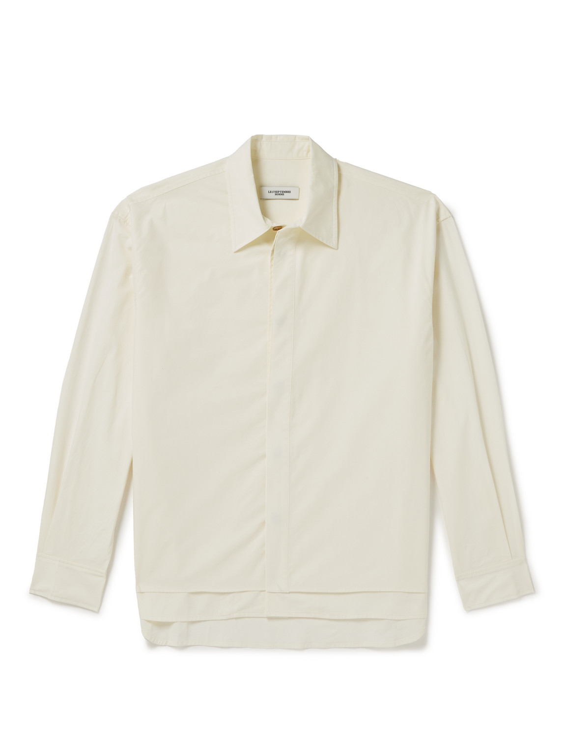 LE 17 SEPTEMBRE Layered Cotton-Poplin Shirt