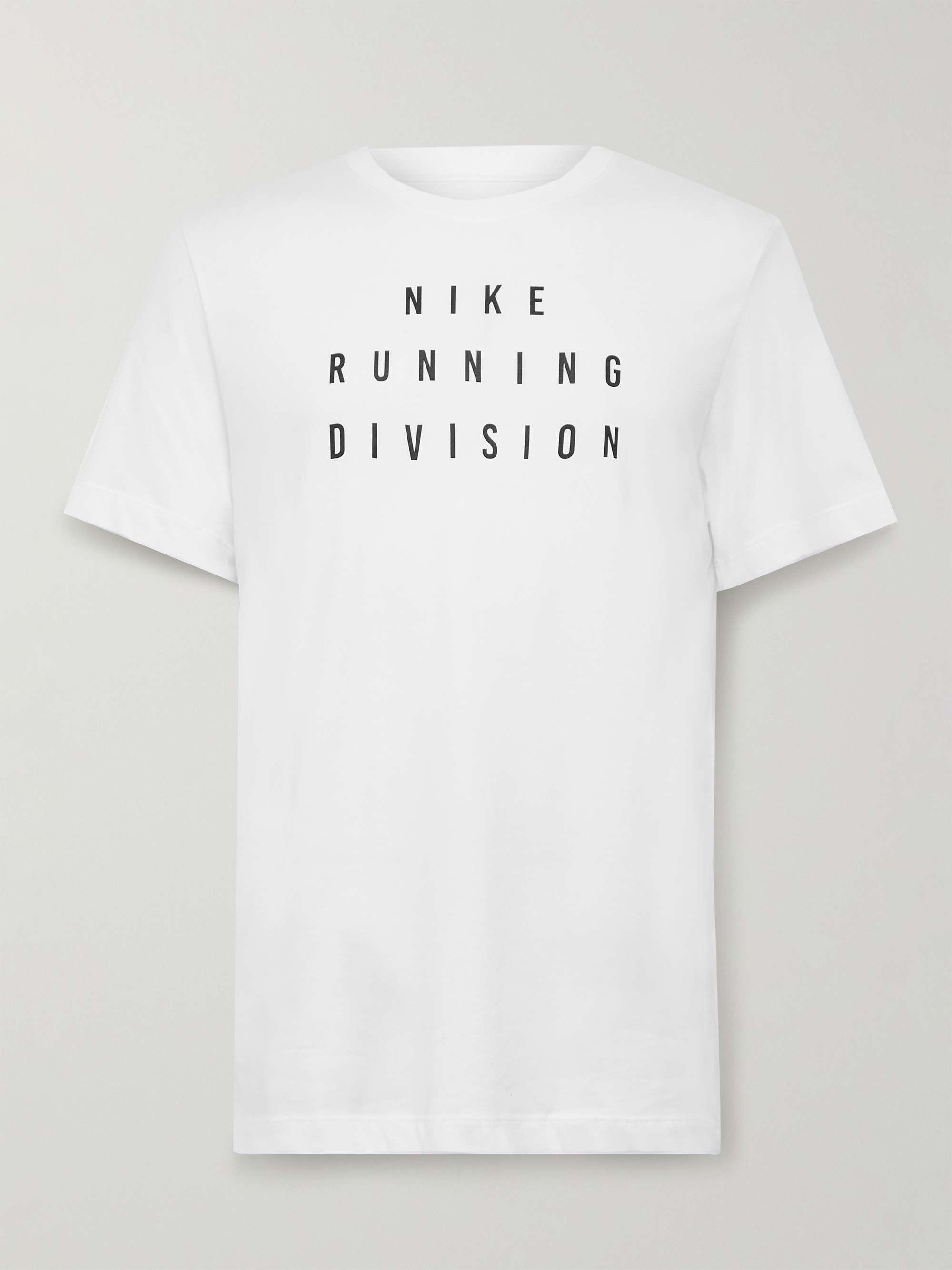 NIKE RUNNING Run Division Logo-Print Cotton-Blend Dri-FIT T-Shirt