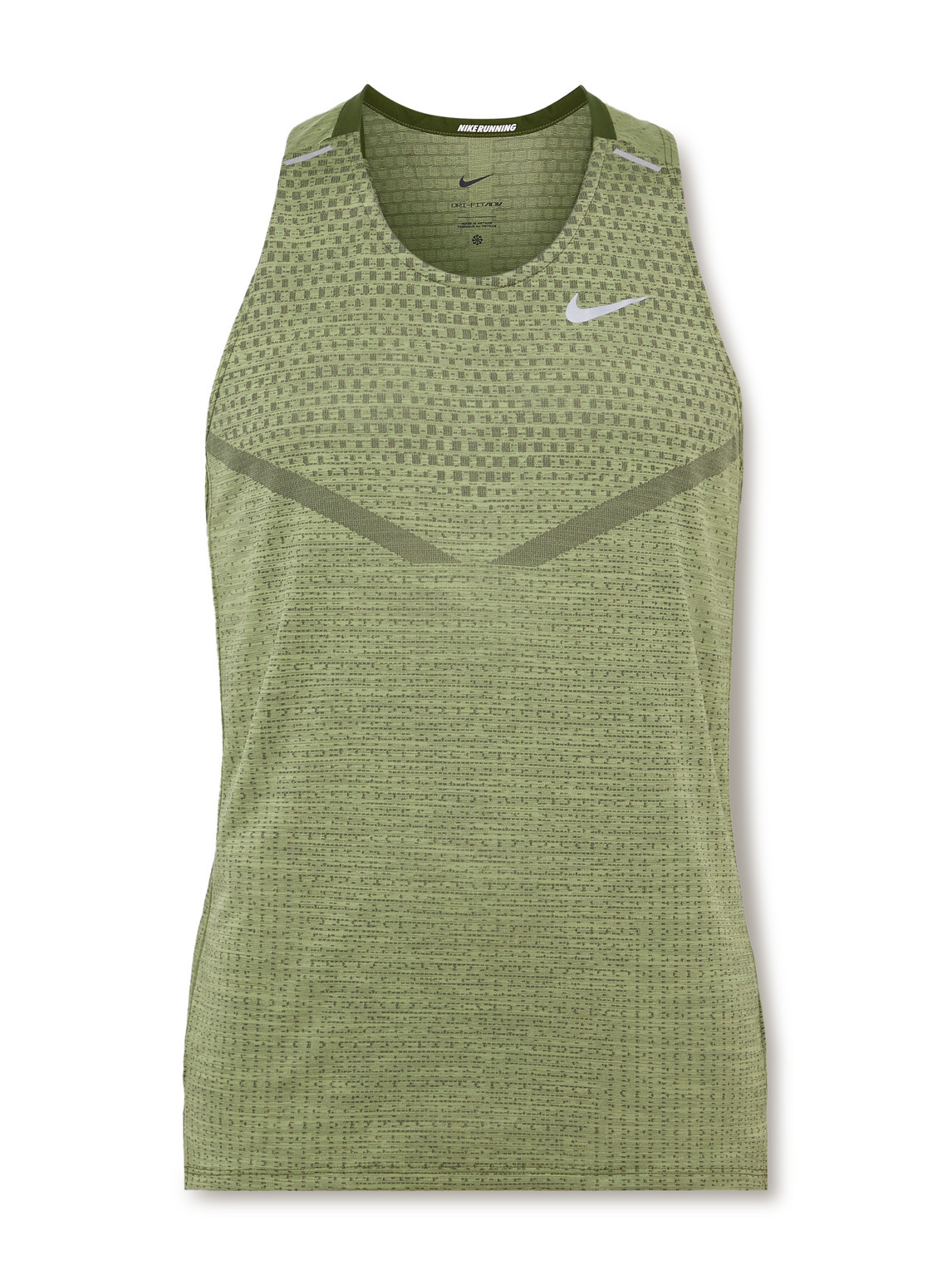 Nike Men's Dri-fit Adv Techknit Ultra Running Tank Top In Green