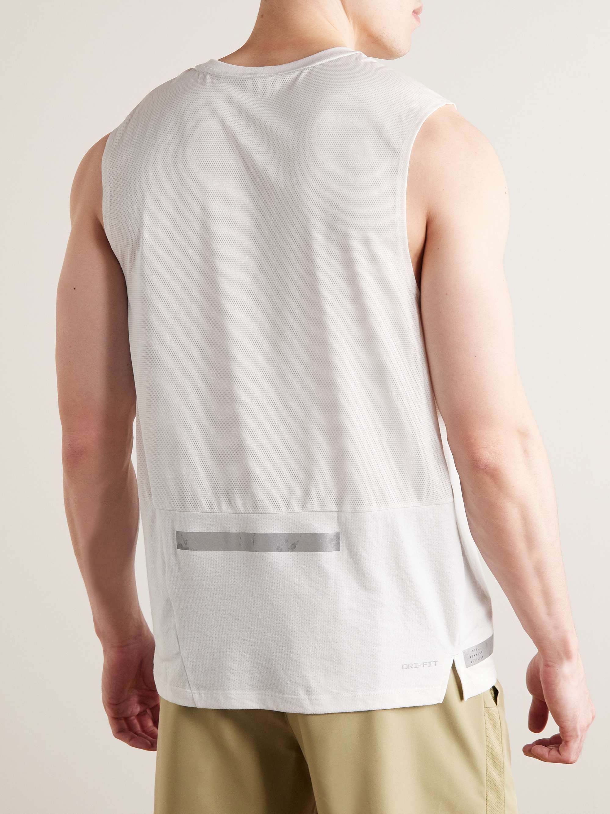 NIKE RUNNING Rise 365 Mesh-Panelled Dri-FIT Tank Top