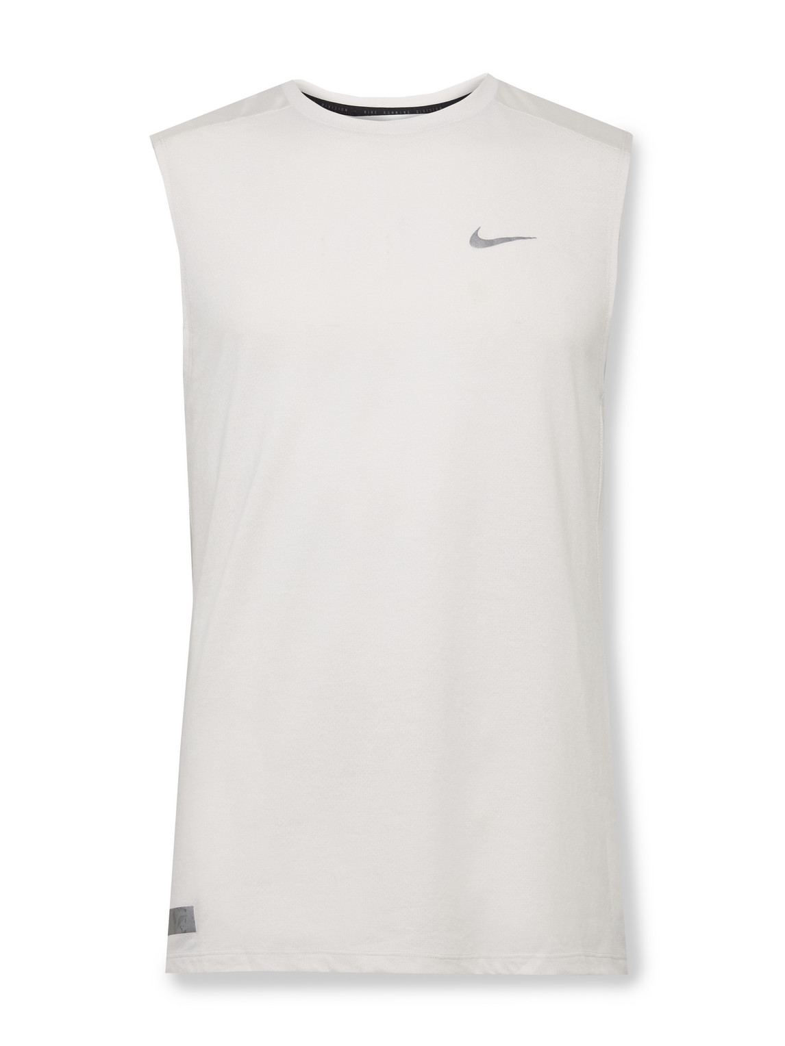 Nike Rise 365 Mesh-panelled Dri-fit Tank Top In White