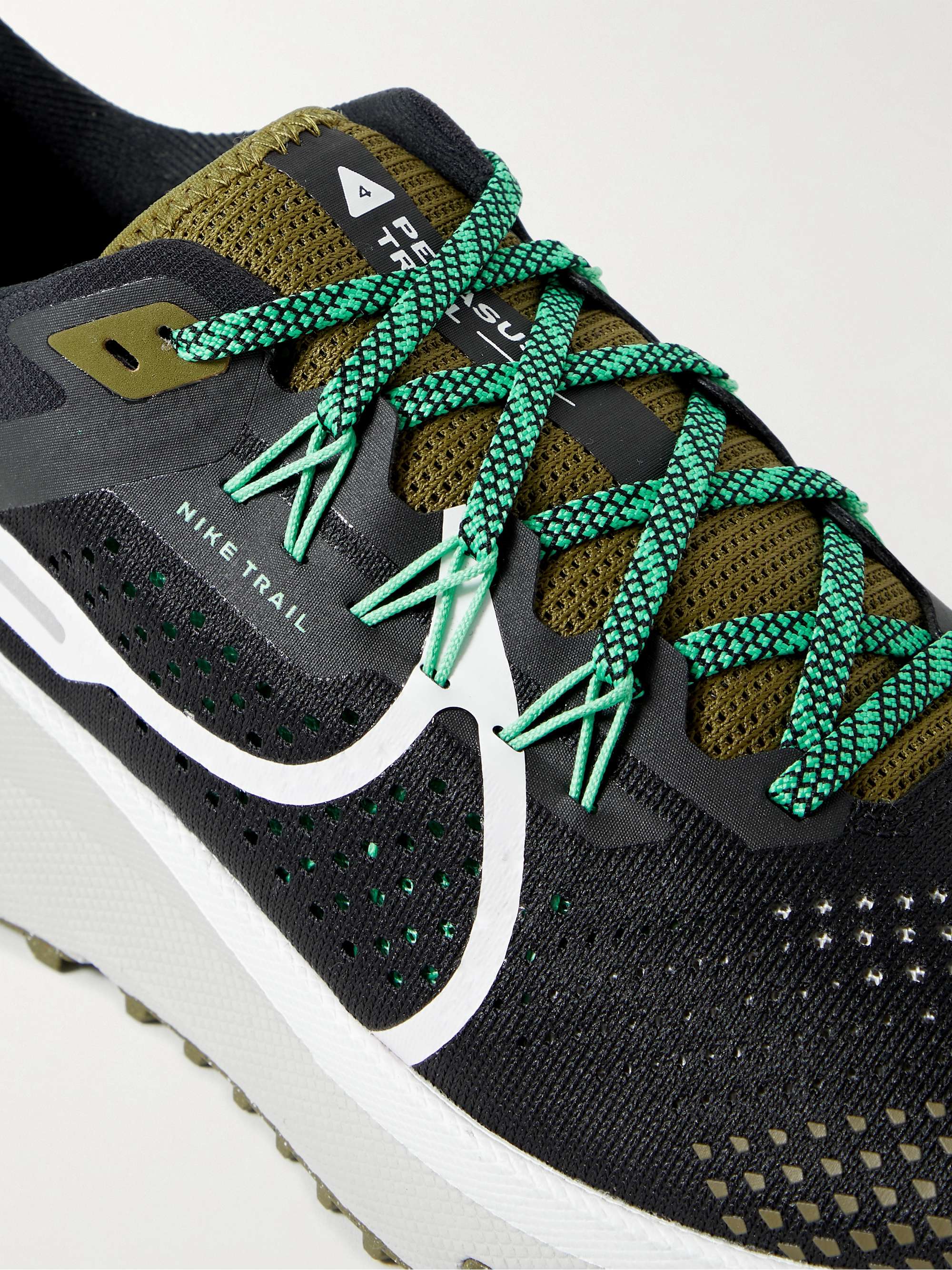 NIKE RUNNING React Pegasus Trail 4 Rubbier-Trimmed Mesh Sneakers