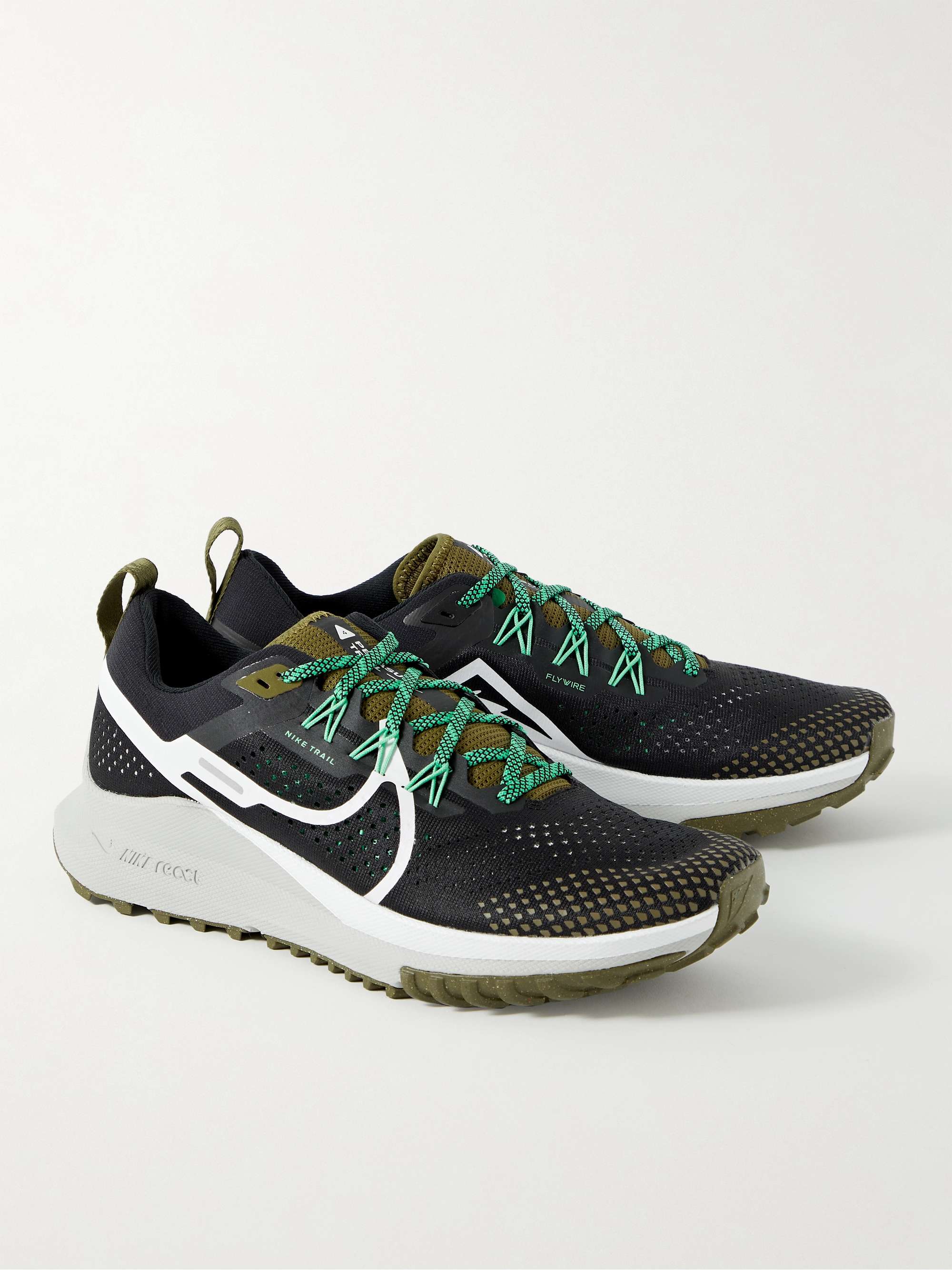NIKE RUNNING React Pegasus Trail 4 Rubbier-Trimmed Mesh Sneakers