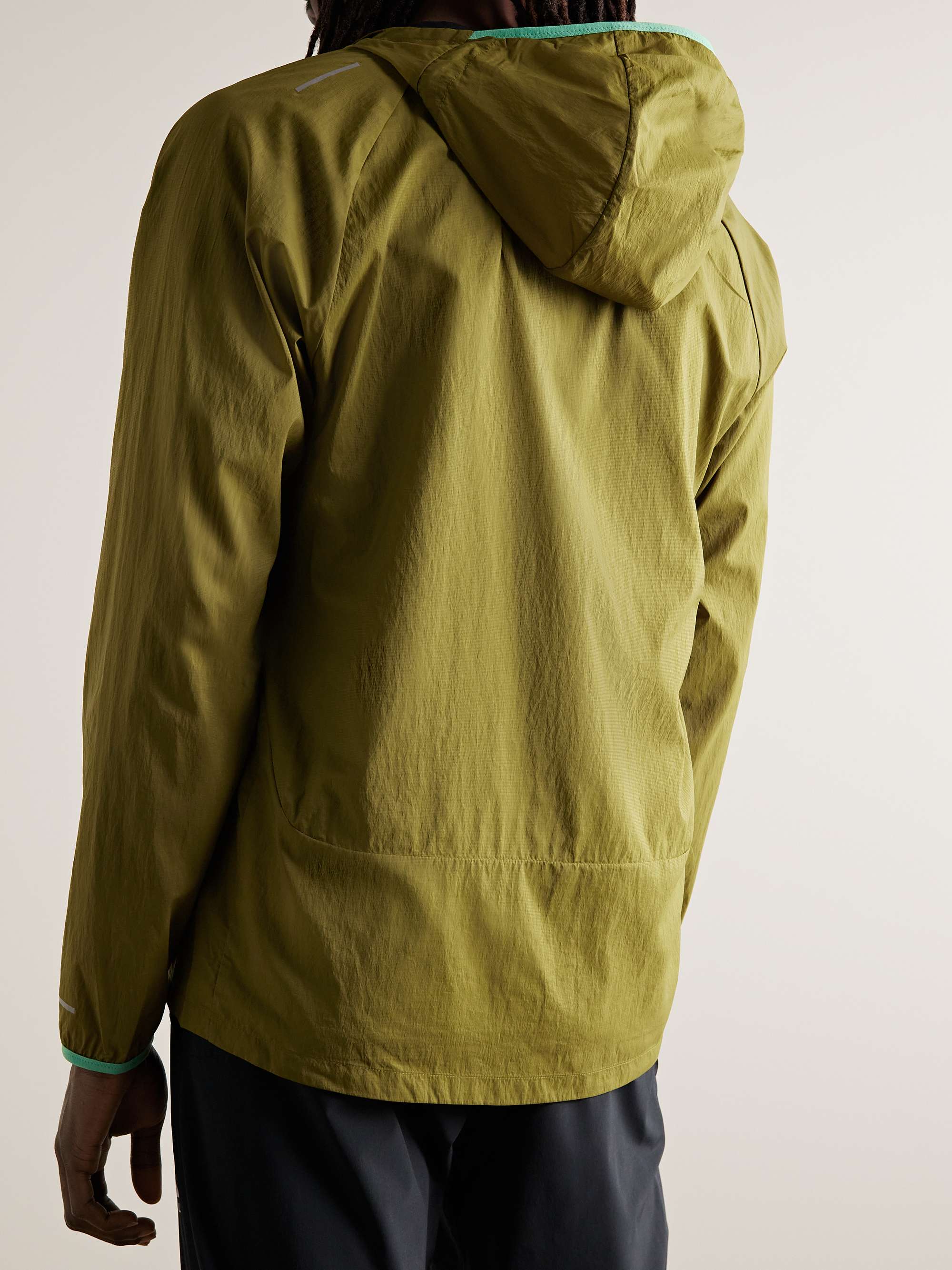 NIKE RUNNING Aireez Logo-Print Hooded Shell Jacket