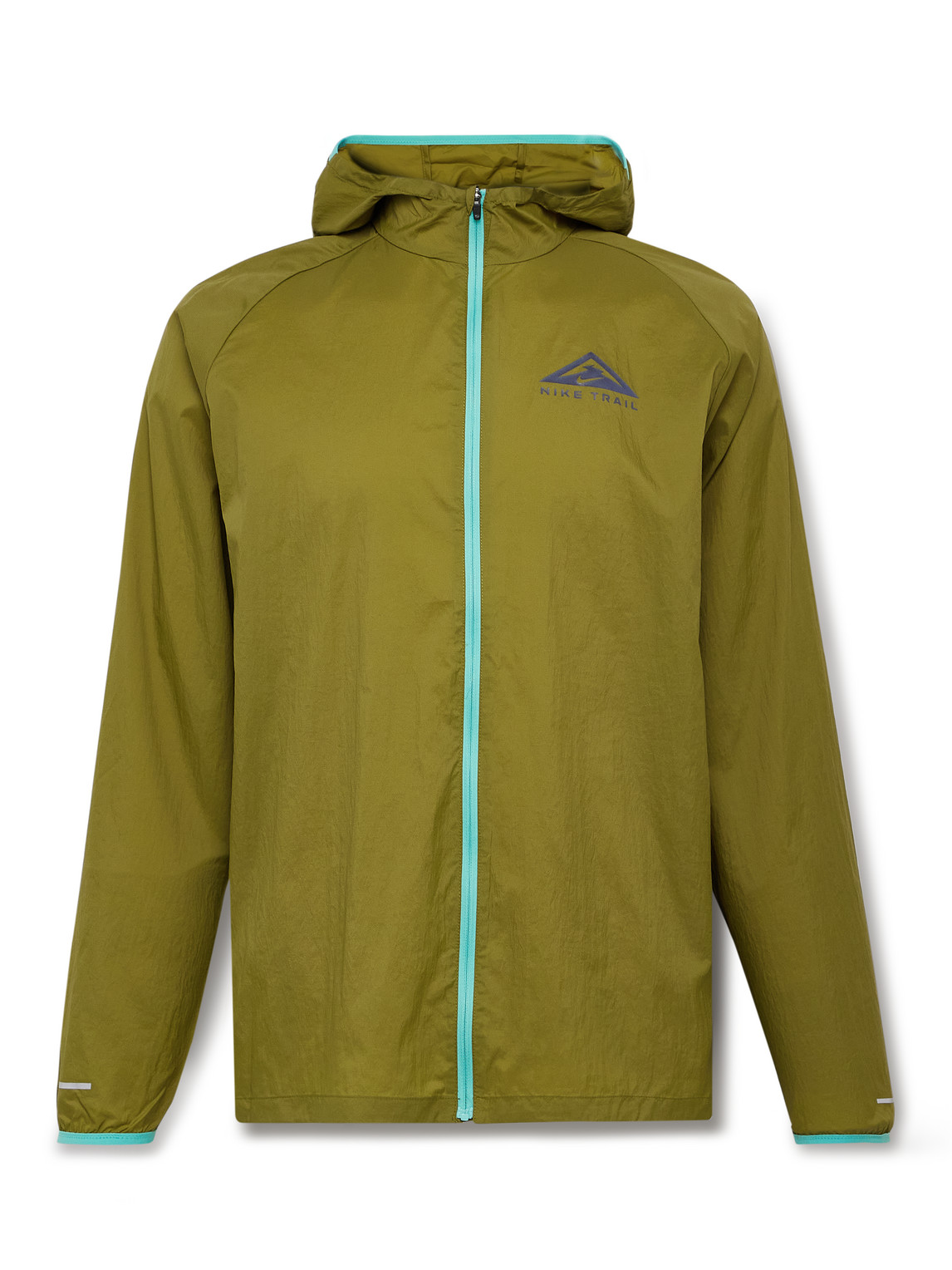 Trail Aireez Logo-Print Nylon-Ripstop Hooded Jacket