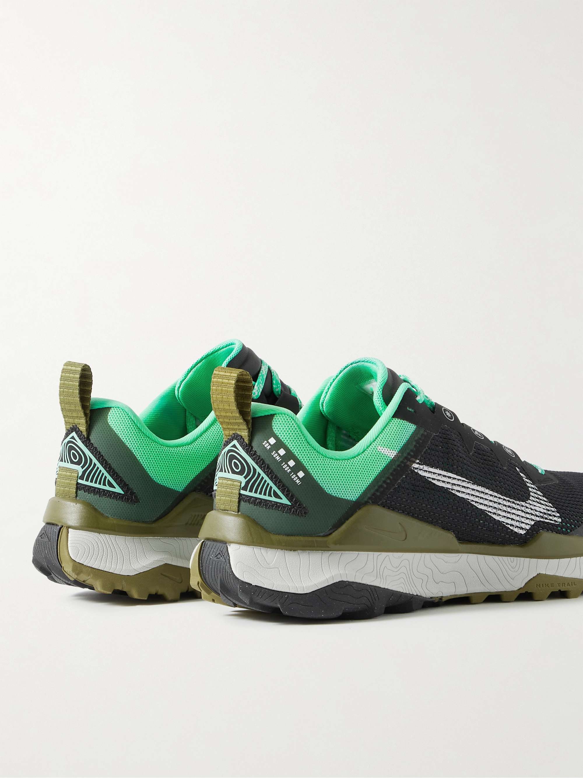 NIKE RUNNING React Wildhorse 8 Rubber-Trimmed Mesh Sneakers