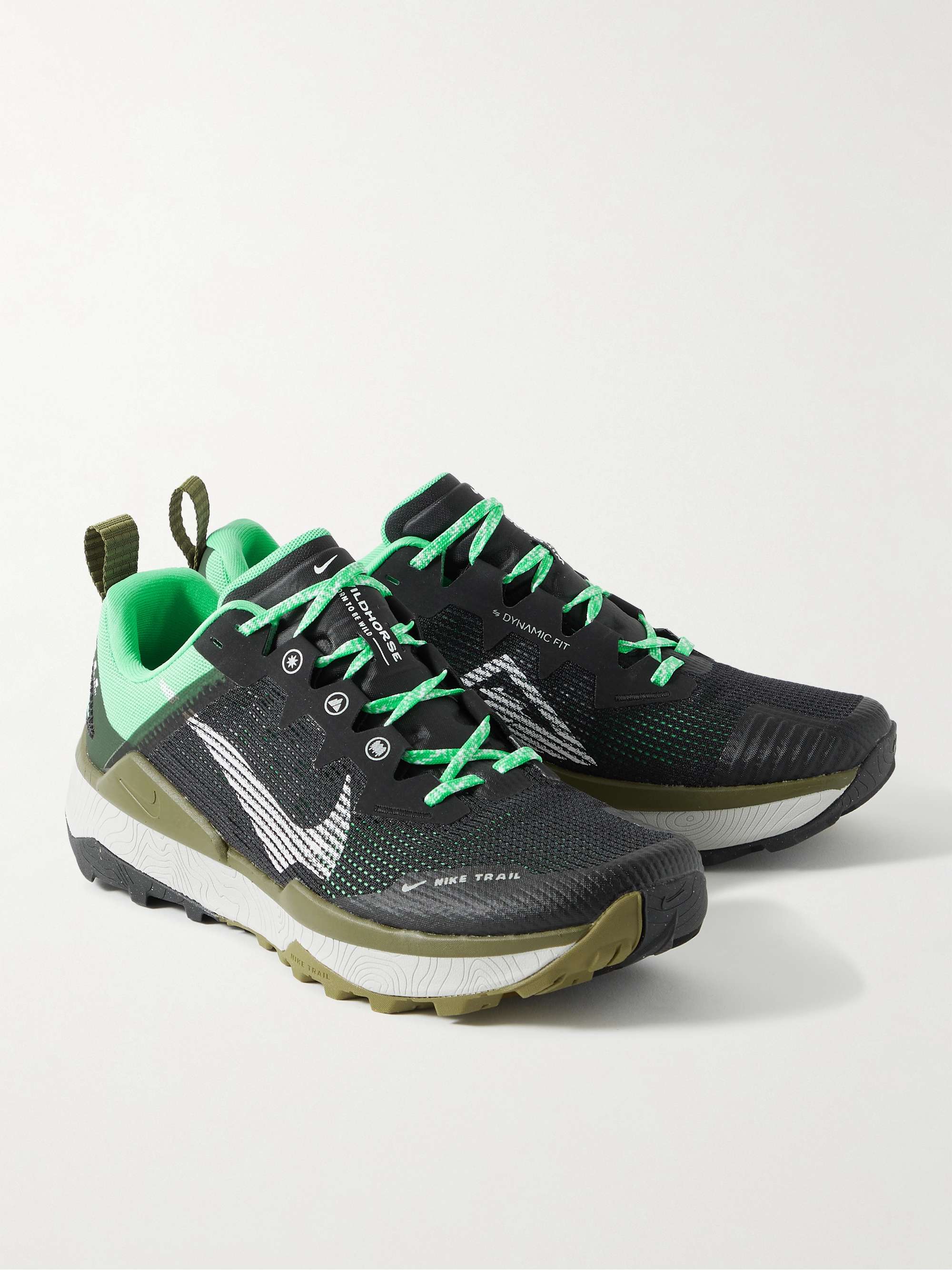 NIKE RUNNING React Wildhorse 8 Rubber-Trimmed Mesh Sneakers