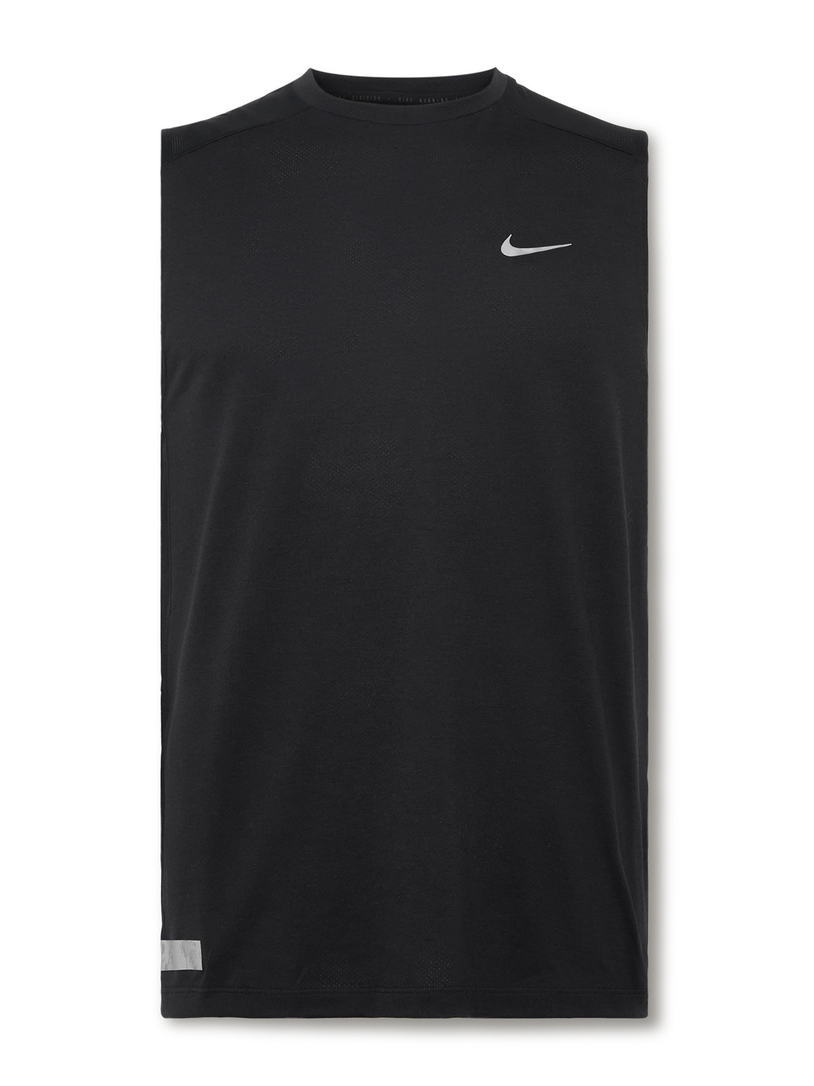 Nike Men's Dri-fit Run Division Rise 365 Running Tank Top In Black/reflective Silver